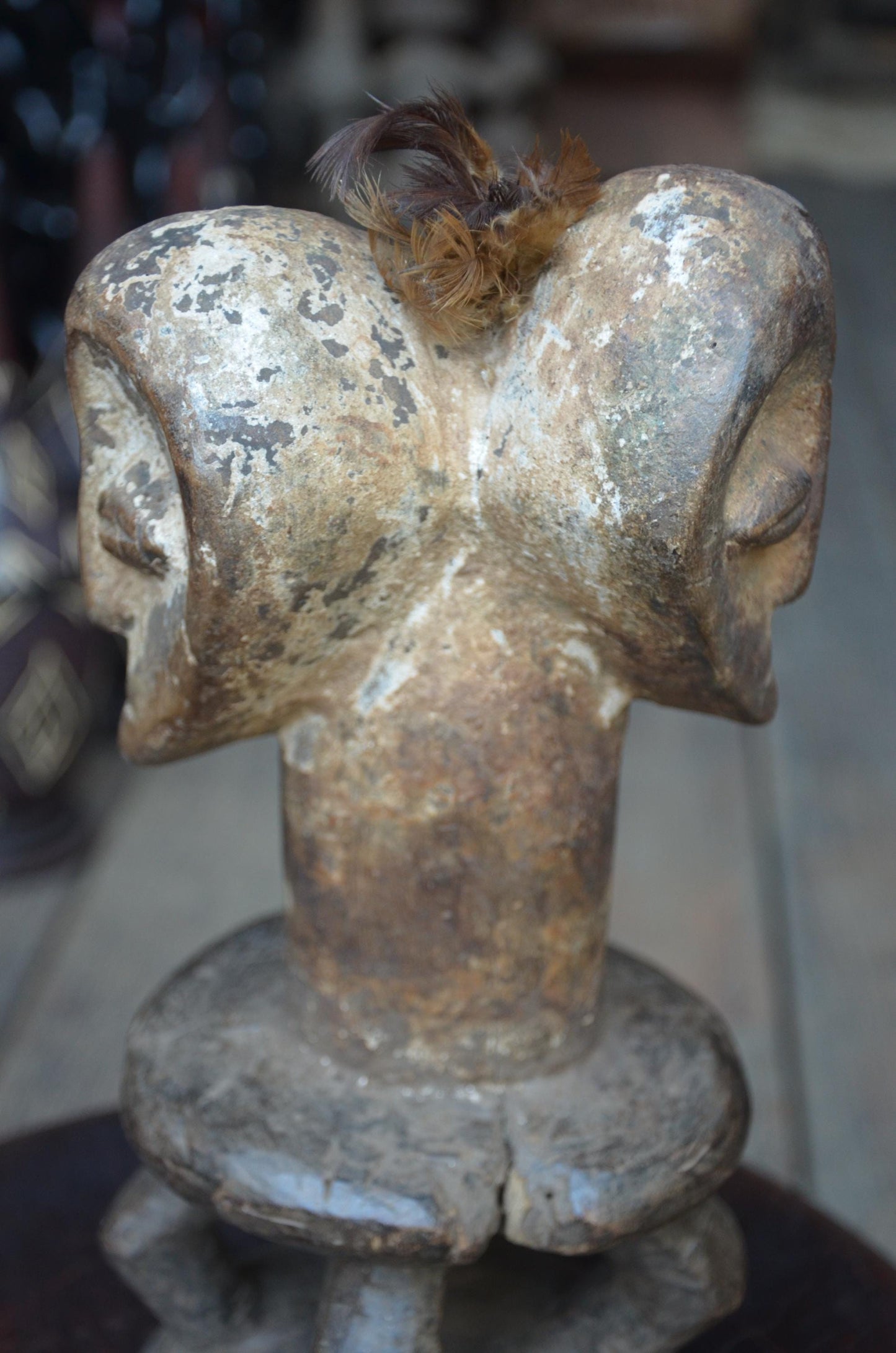 Authentic Lega Double-Headed Figure | Tribal Art | Congolese Sculpture