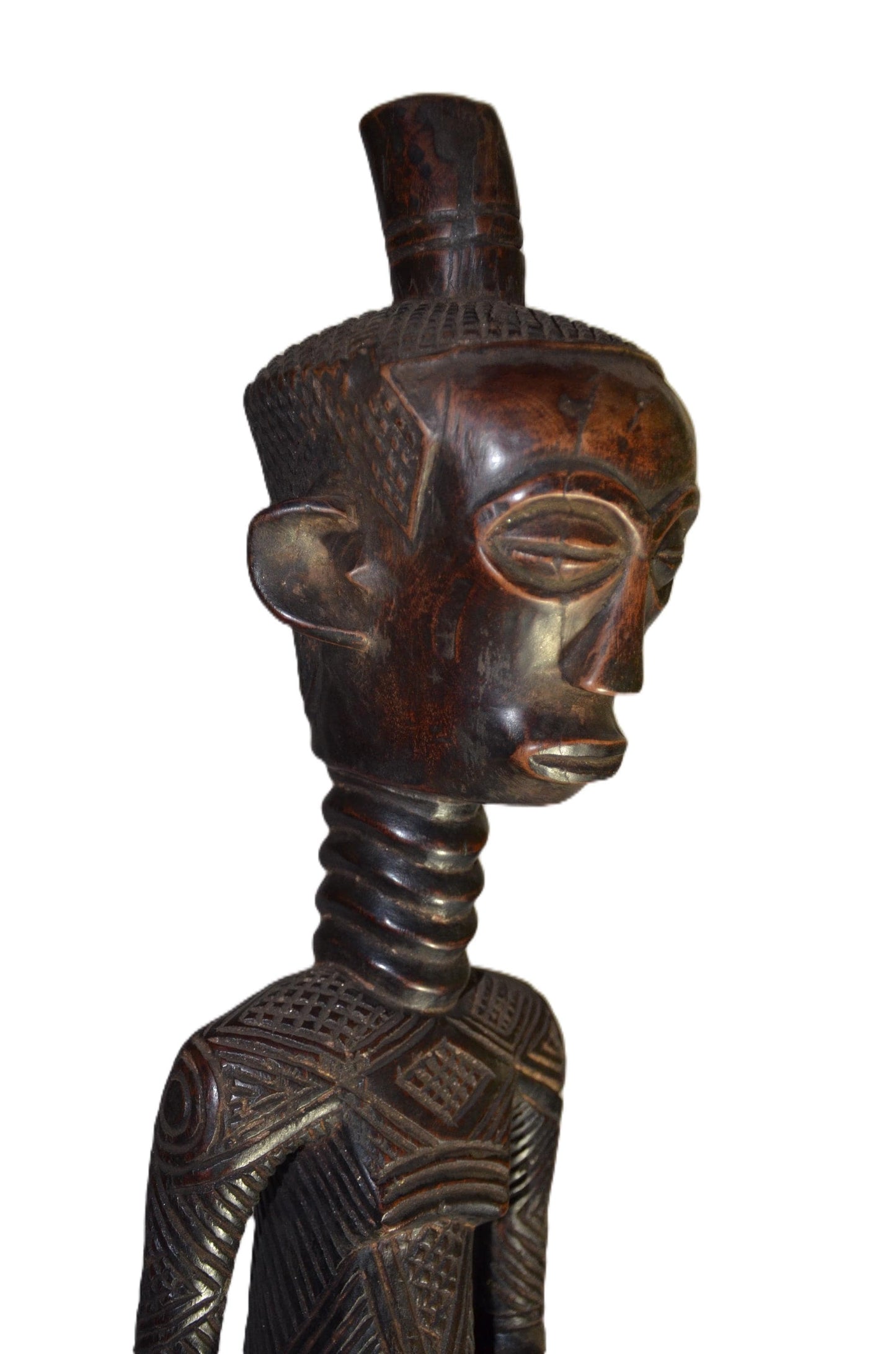 Authentic Ndeketse Statue | Male Tribal Figure | Hand-Carved Wood Art