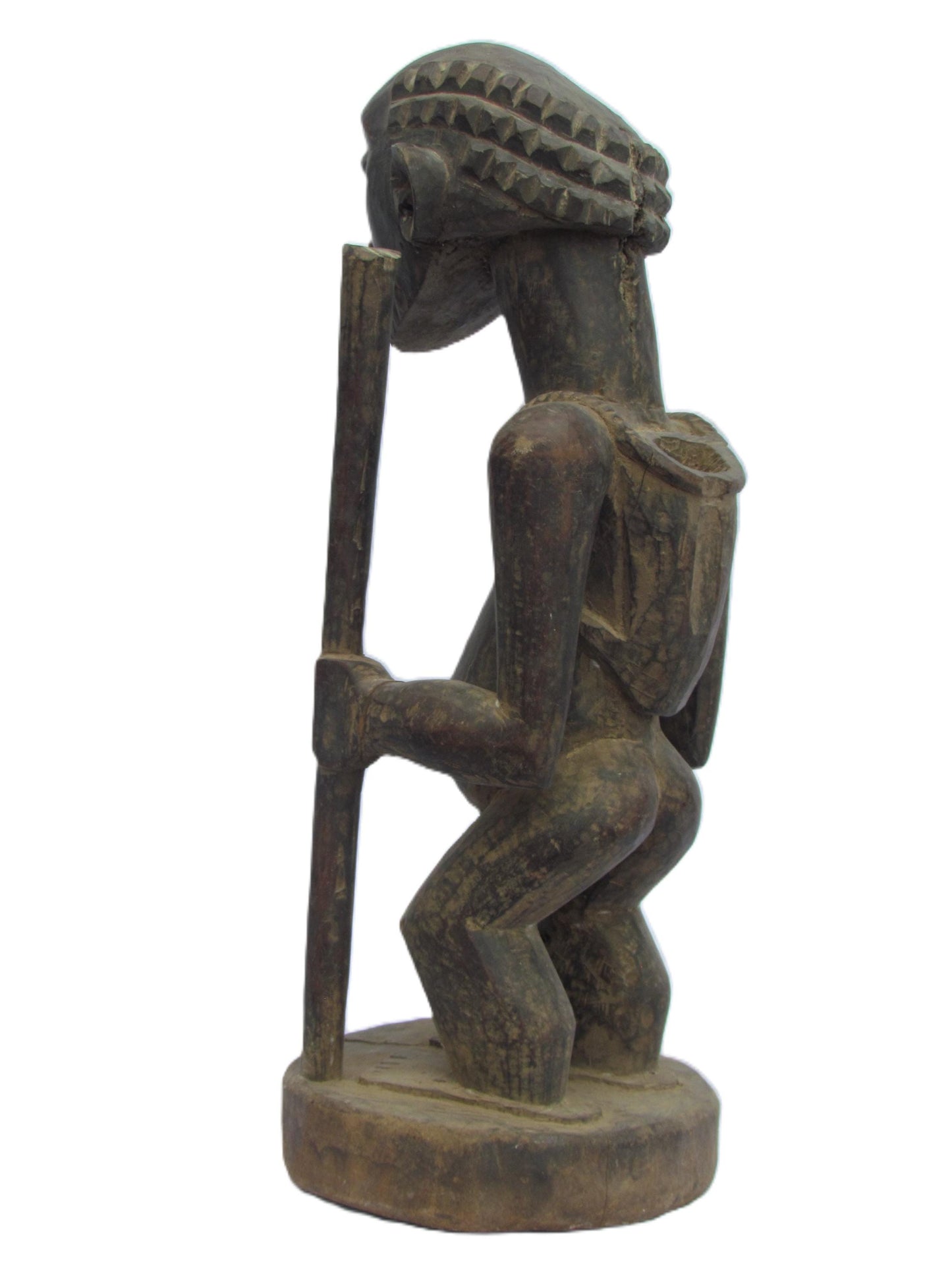 Figurine Luba (homme Shamba) en bois, sculptures d'art en bois antiques, statue traditionnelle unique du Congo