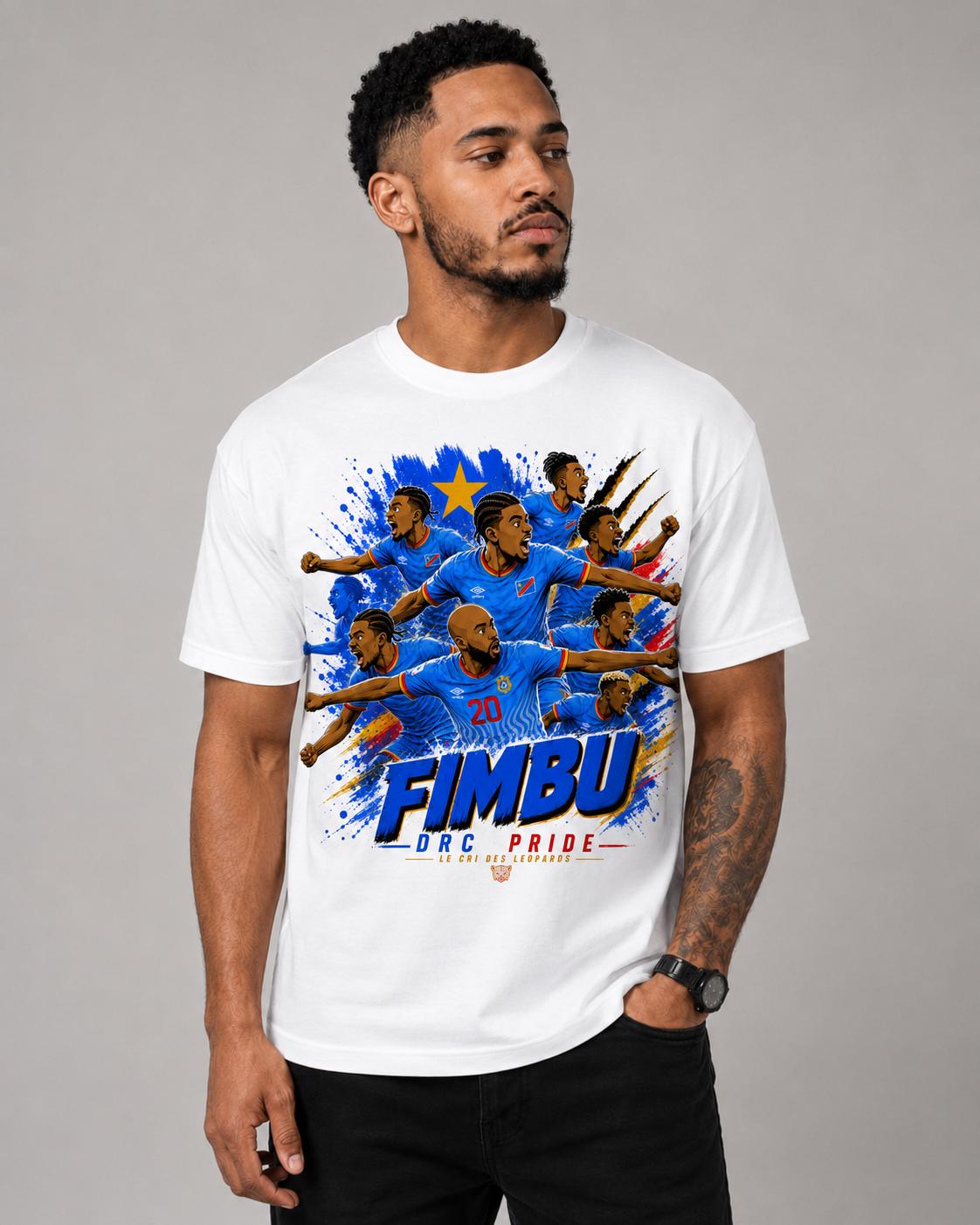 Fimbu DRC Pride T-Shirt, Congo Les Leopards Shirt, DRC Football Fan Tee, Congolese Soccer Shirt, Congo Pride Graphic Tee