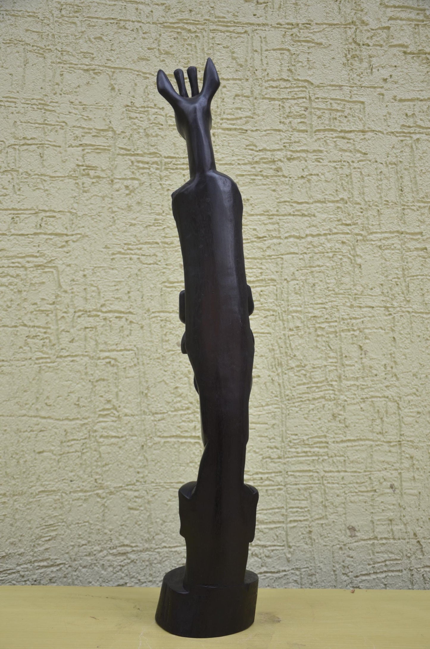 African Wooden Wildlife Totem Sculpture | Tiered Animal Art