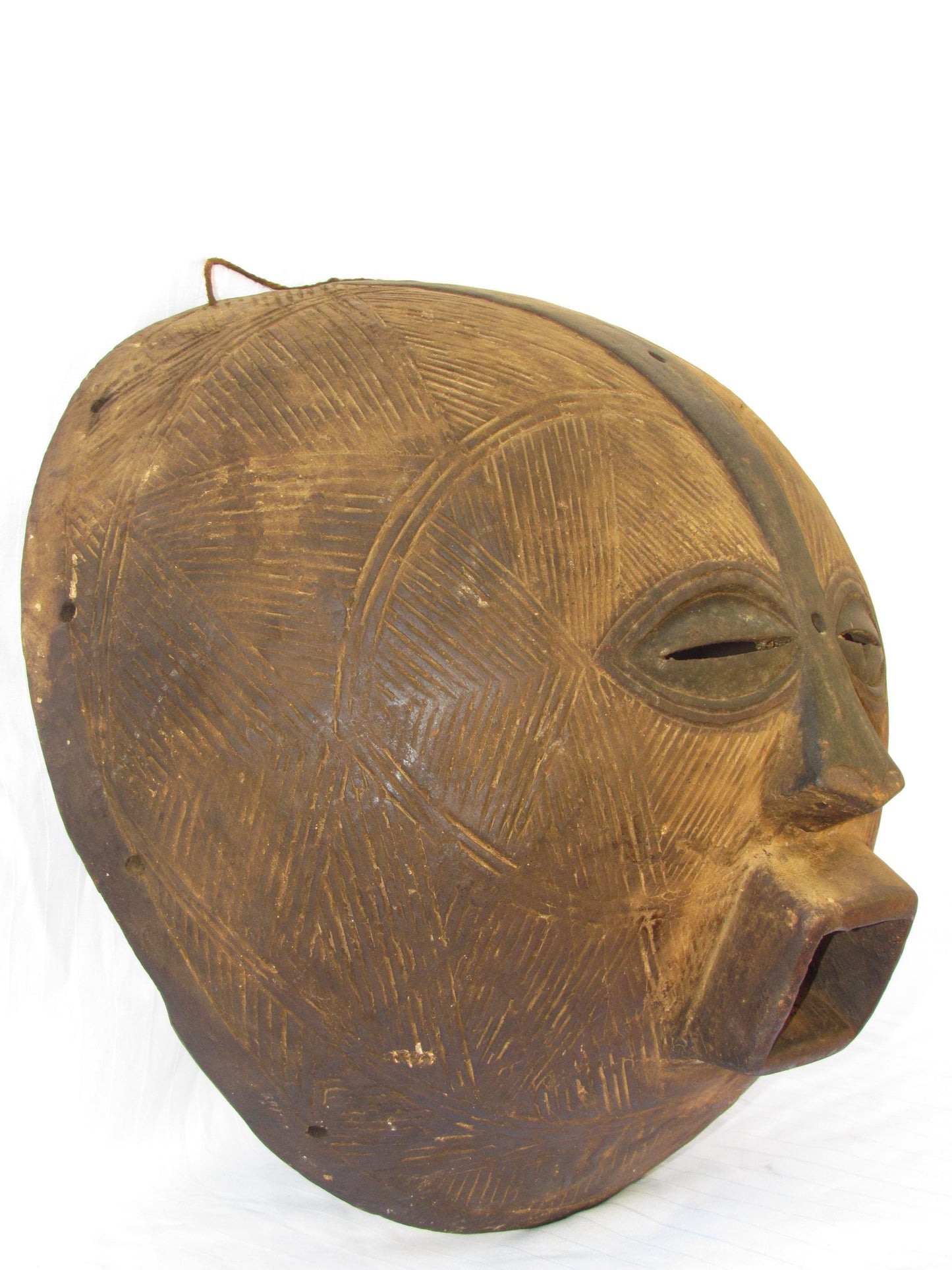 Rare Authentic Luba Kifwebe Mask from former Zaire, now Democratic Republic of Congo, Exceptional Ceremonial Tribal Mask by the Luba People.