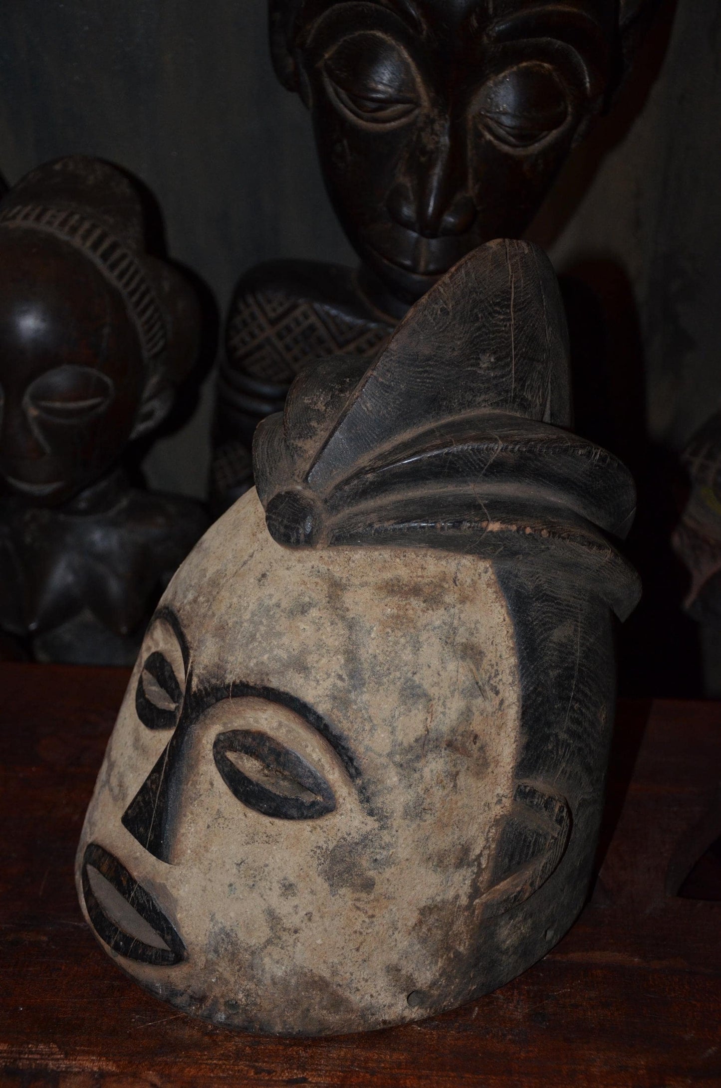 Authentic Luba Songye Helmet | Kikashi Female Spirit | Tribal African Art