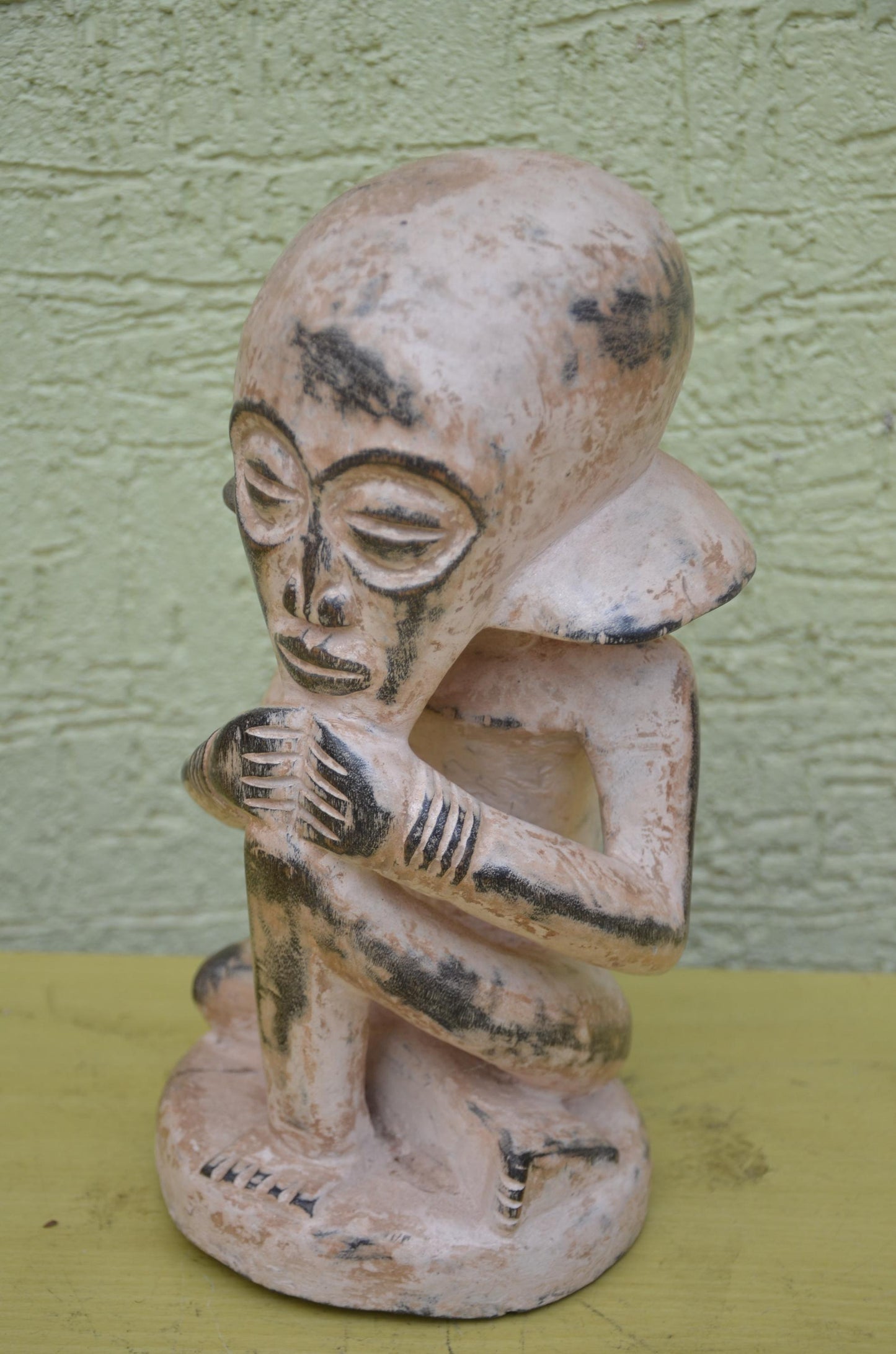 Kwele Thinker Wooden Figure | Congo Tribal Art