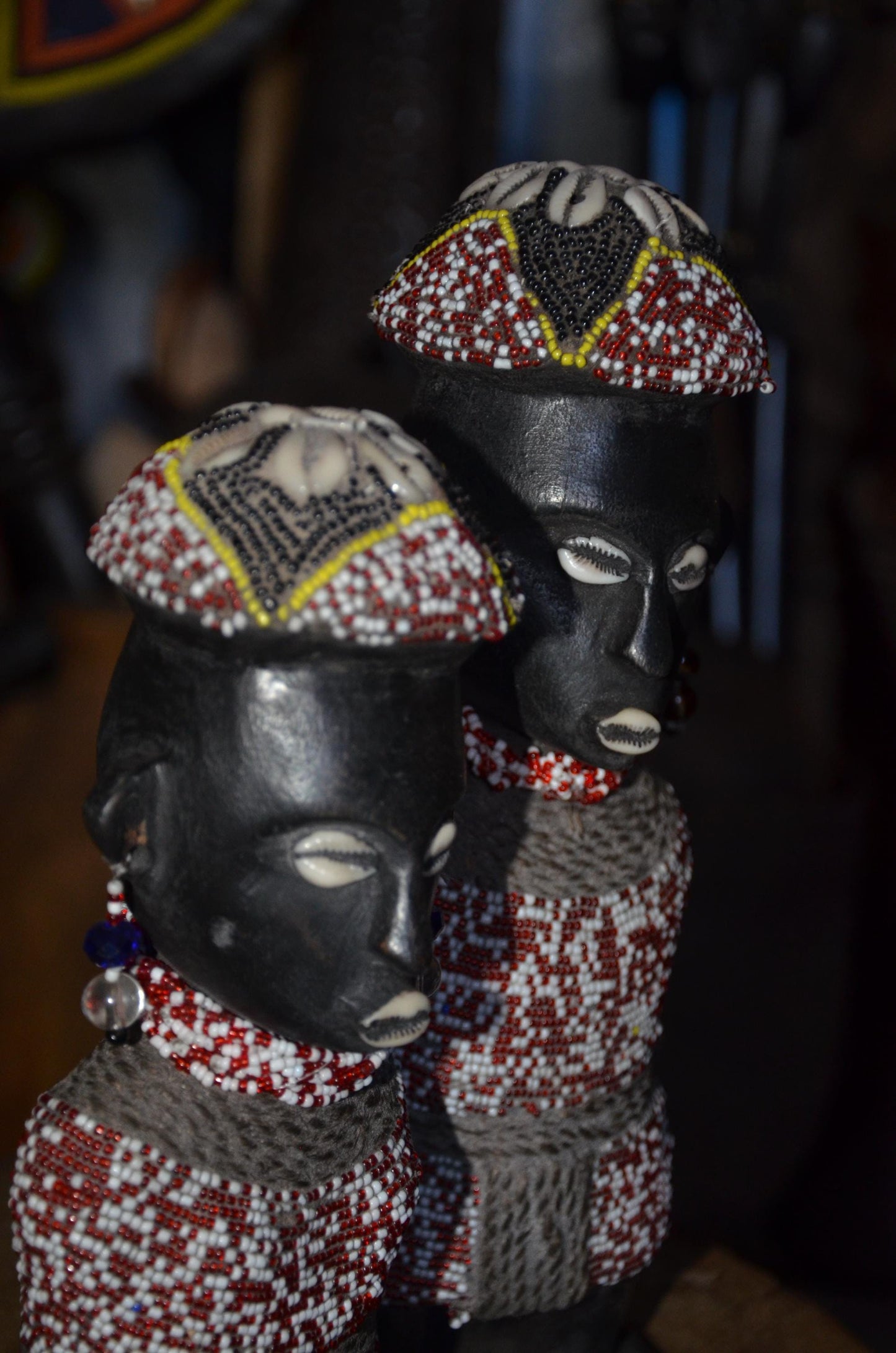 Authentic Namji Dowayo Beaded Fertility Dolls | Cameroonian Art