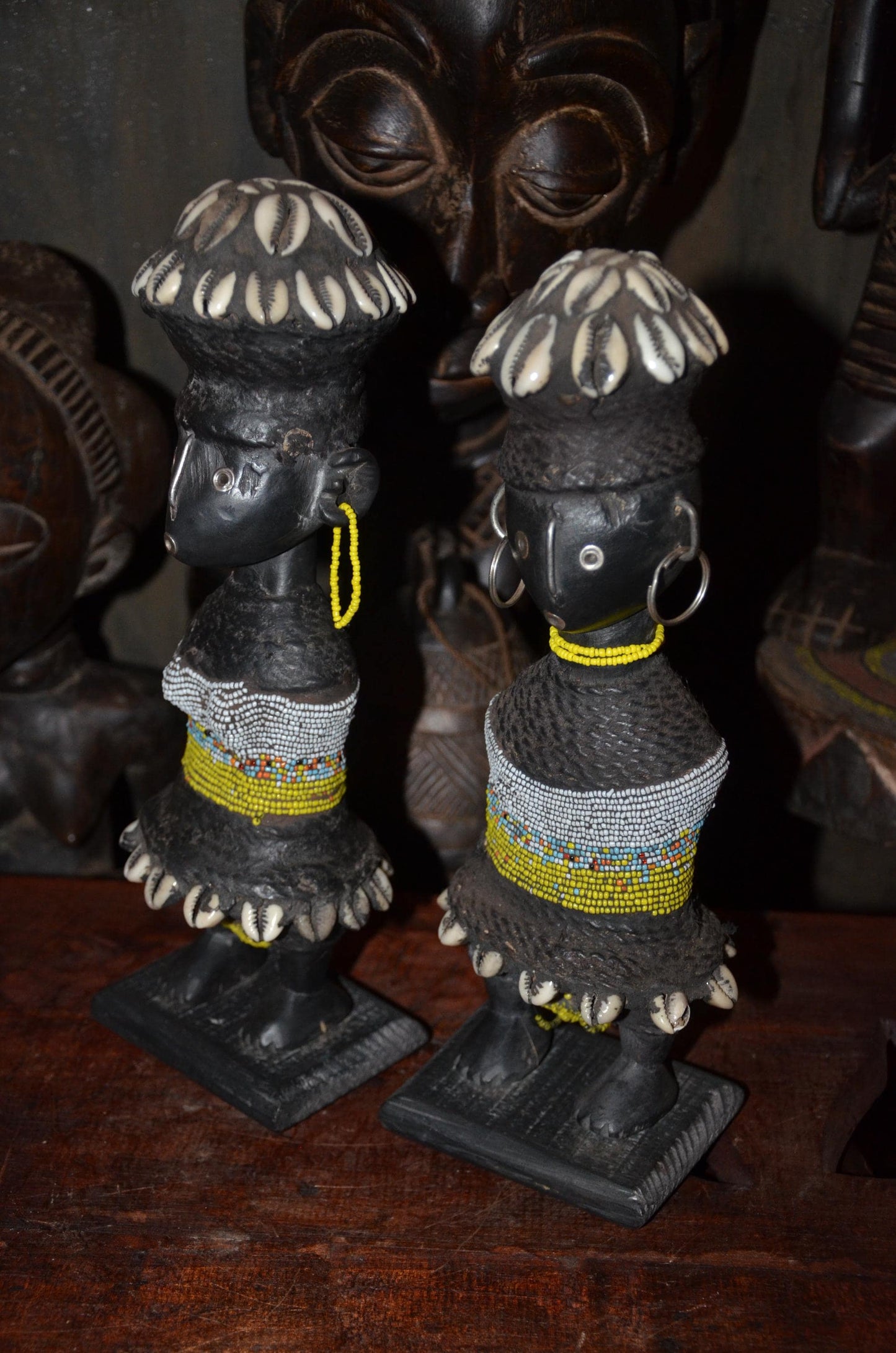 Authentic Namji Beaded Fertility Doll | Cameroonian Tribal Art