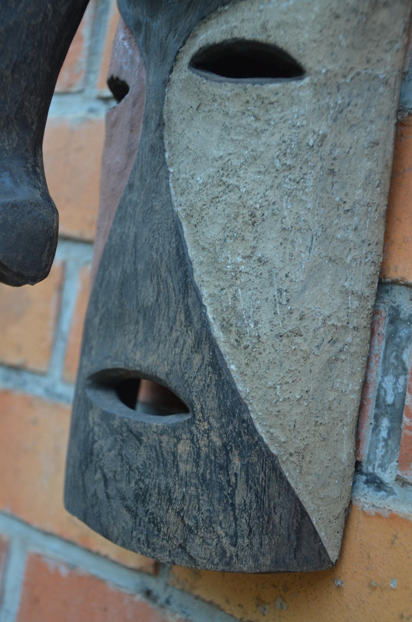 Pende Tribal Mask | Hand-Carved DRC Wooden Wall Art, Ethnic Initiation Carving