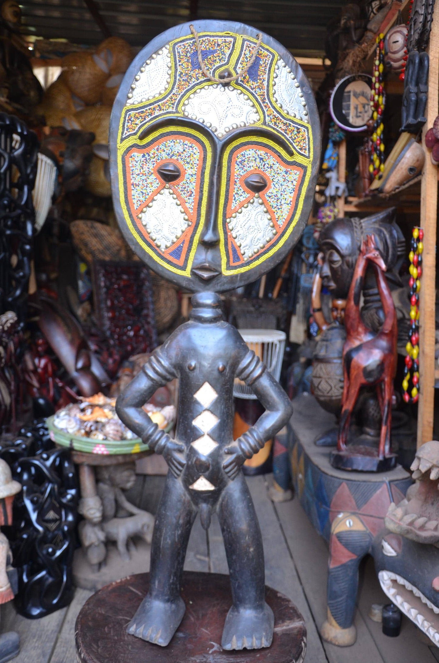 Oversized Namji Statue | Male Ancestor Figure | Authentic African Tribal Art
