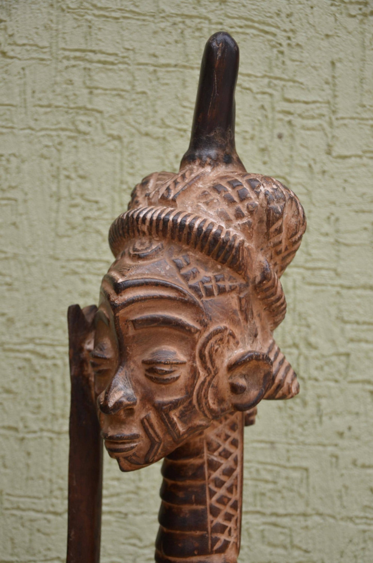Monumental African Luluwa Maternity Wooden Statue | Tribal Art