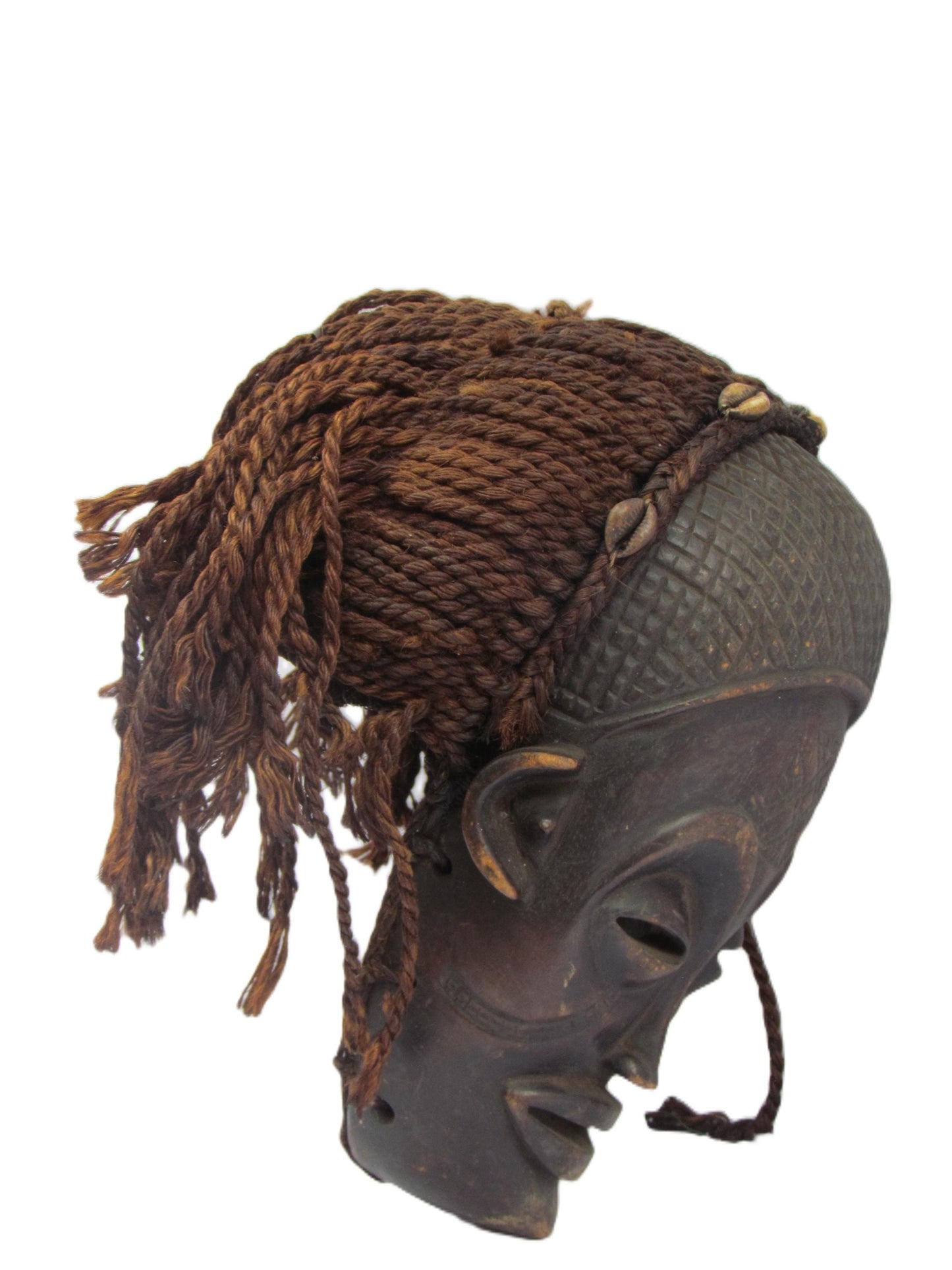 Rare Old African Mwana Pwo Luena mask from the Chokwe - Angola.