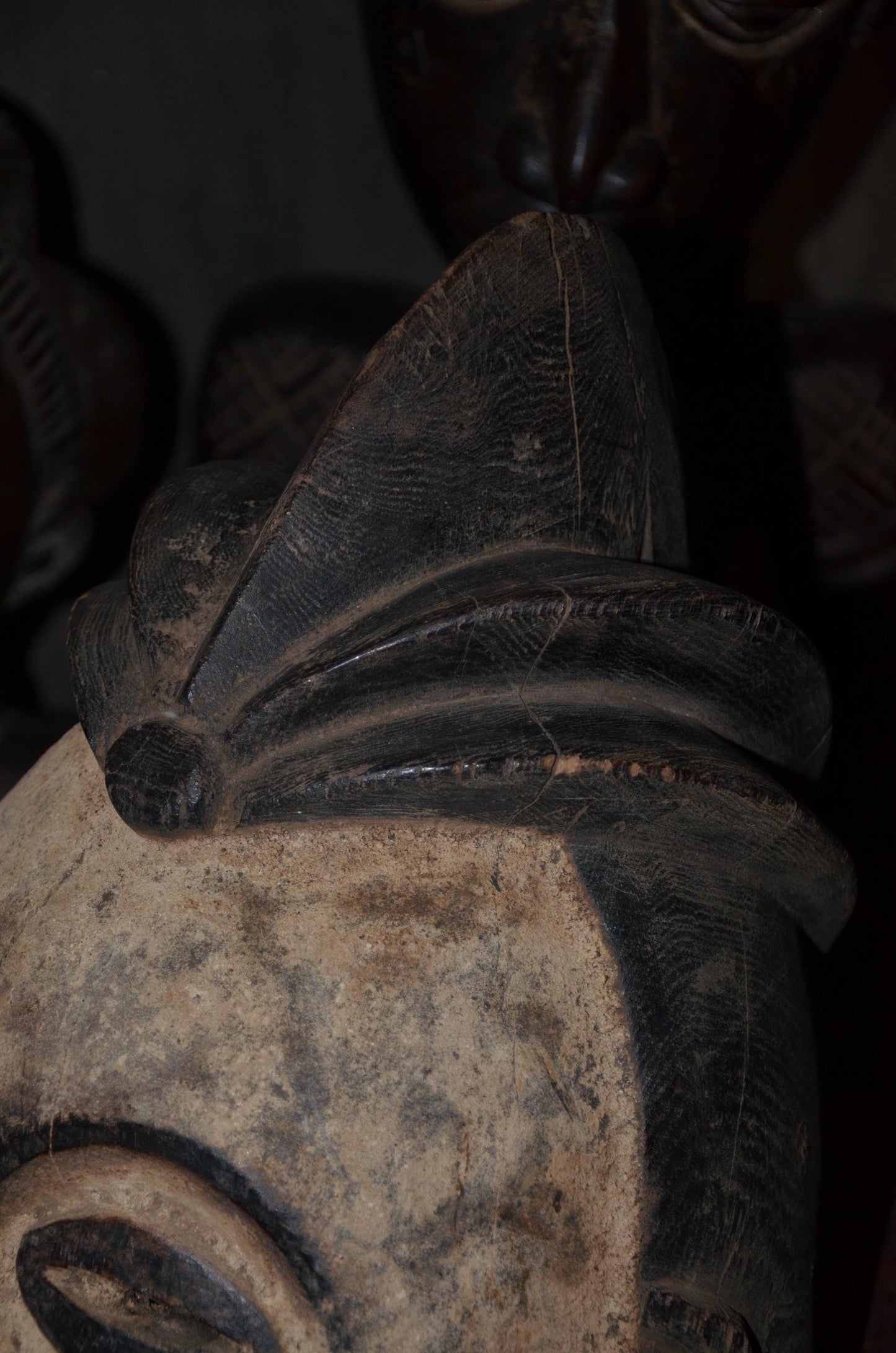 Authentic Luba Songye Helmet | Kikashi Female Spirit | Tribal African Art