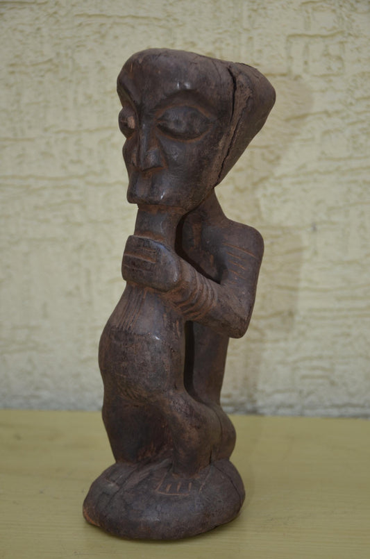 Authentic Songye Luba Male Power Figure | Congolese Art