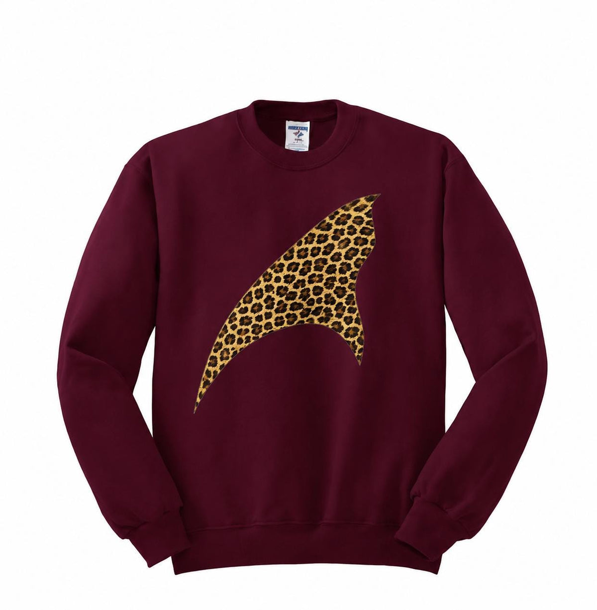 Maroon Leopard Print Sweatshirt, Animal Print Crewneck, African Inspired Streetwear, Fall Graphic Sweater