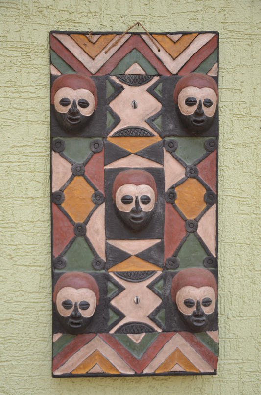 Contemporary Amasunzu Multi-Mask Wall Plaque