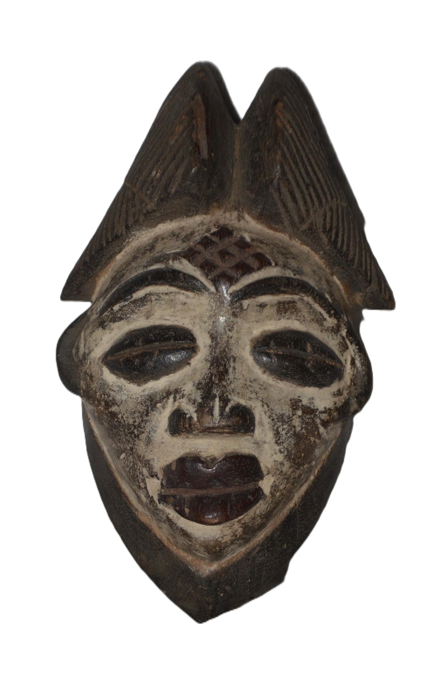 Authentic Bapunu Mask | Punu Tribal Art | Congolese Wood Wall Sculpture