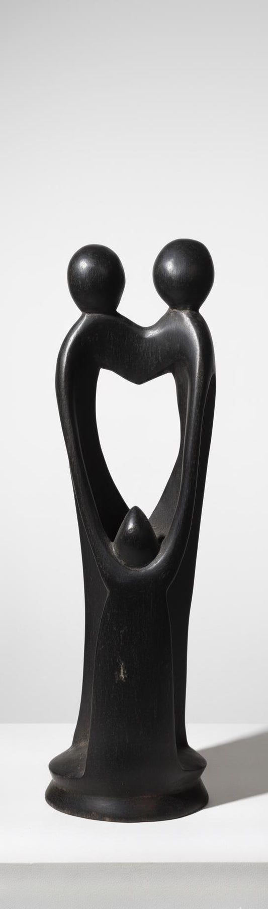 Rwandese Abstract Family – Hand-Carved Wooden Sculpture
