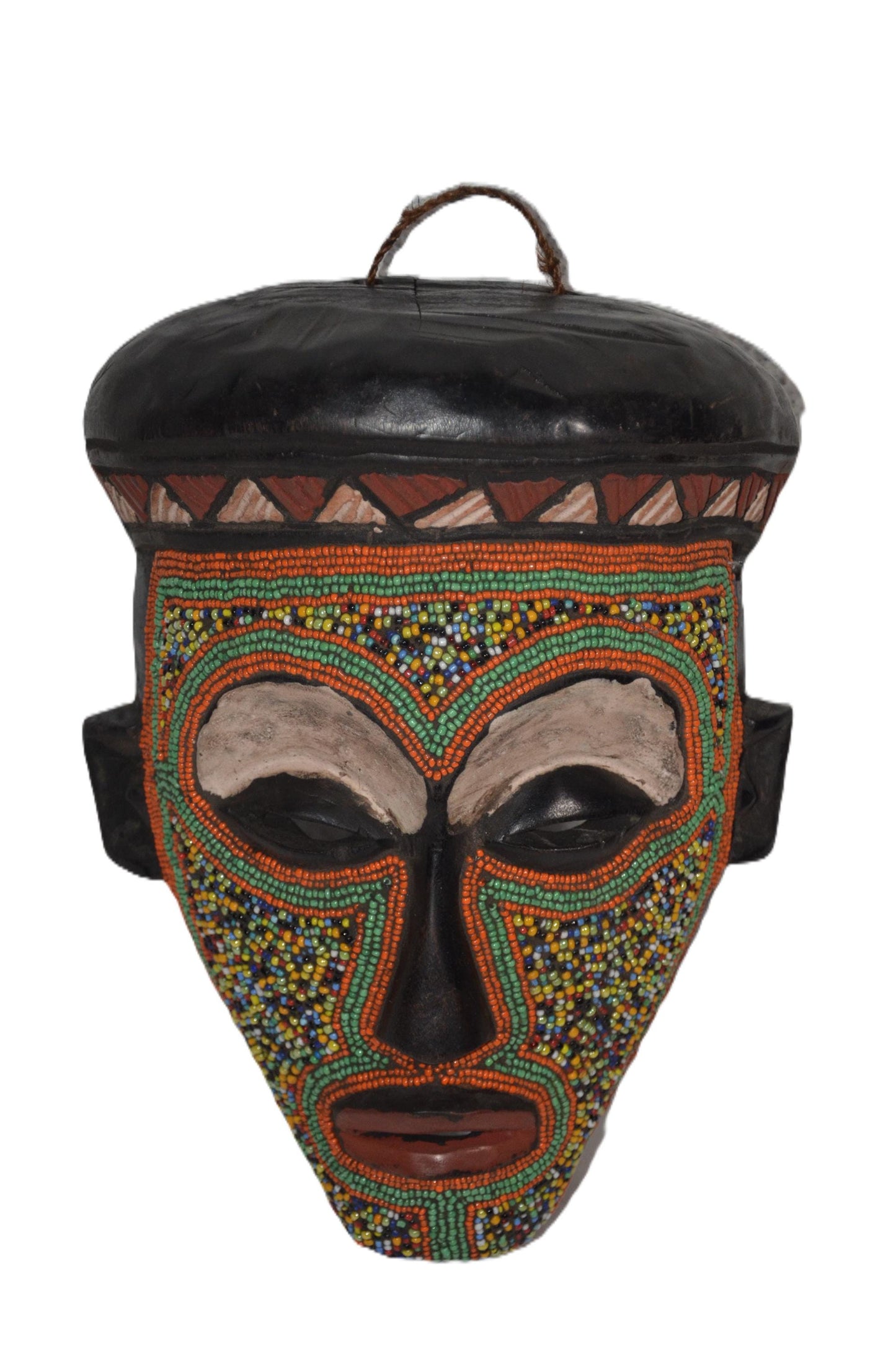 Kumu Queen Beaded Mask – African Tribal Wall Art