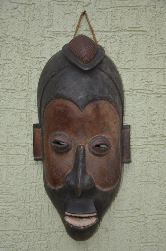 Senufo Kpeliye'e Mask | Hand-Carved African Tribal Wall Art, Ivory Coast Heritage