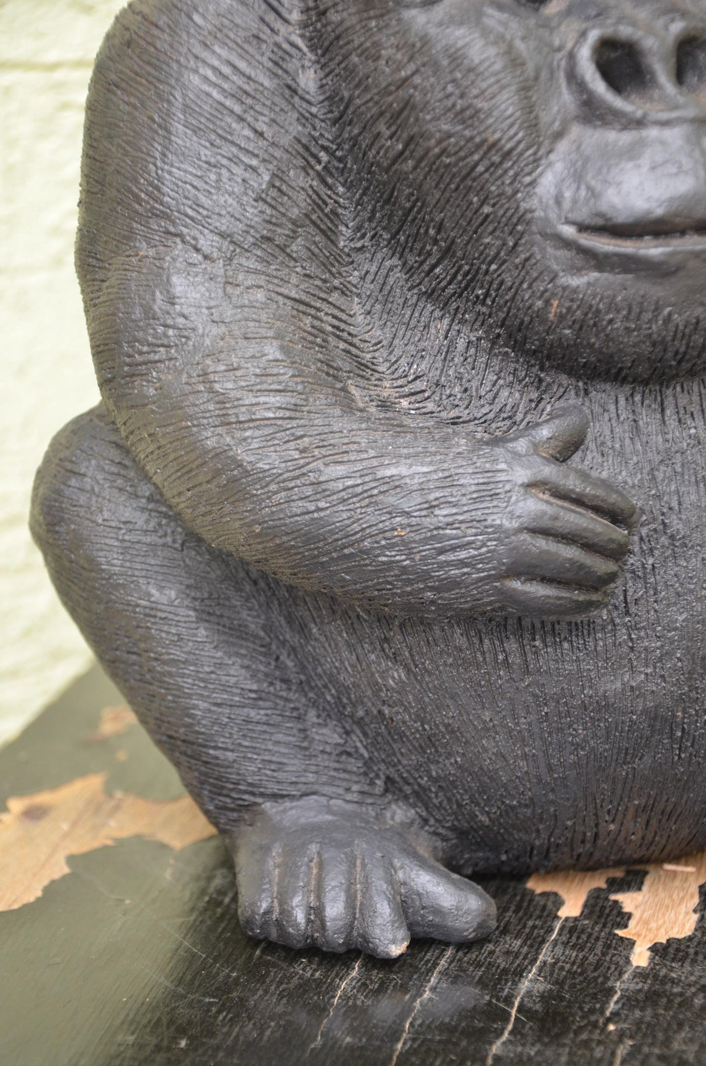 Handcrafted Clay Sculpture | Mother Gorilla and Infant