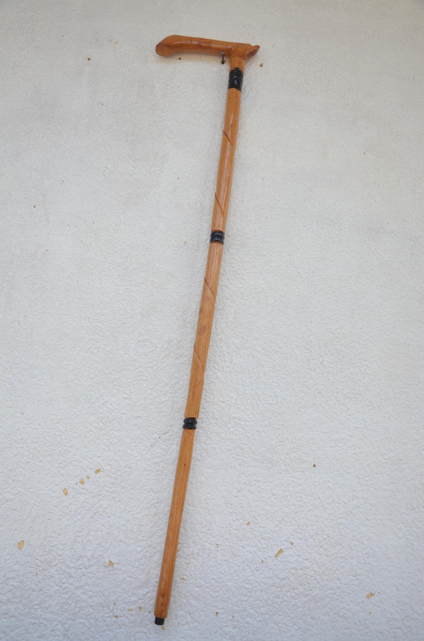 Handcrafted African Royal Walking Stick | Traditional Wooden Cane and Staff