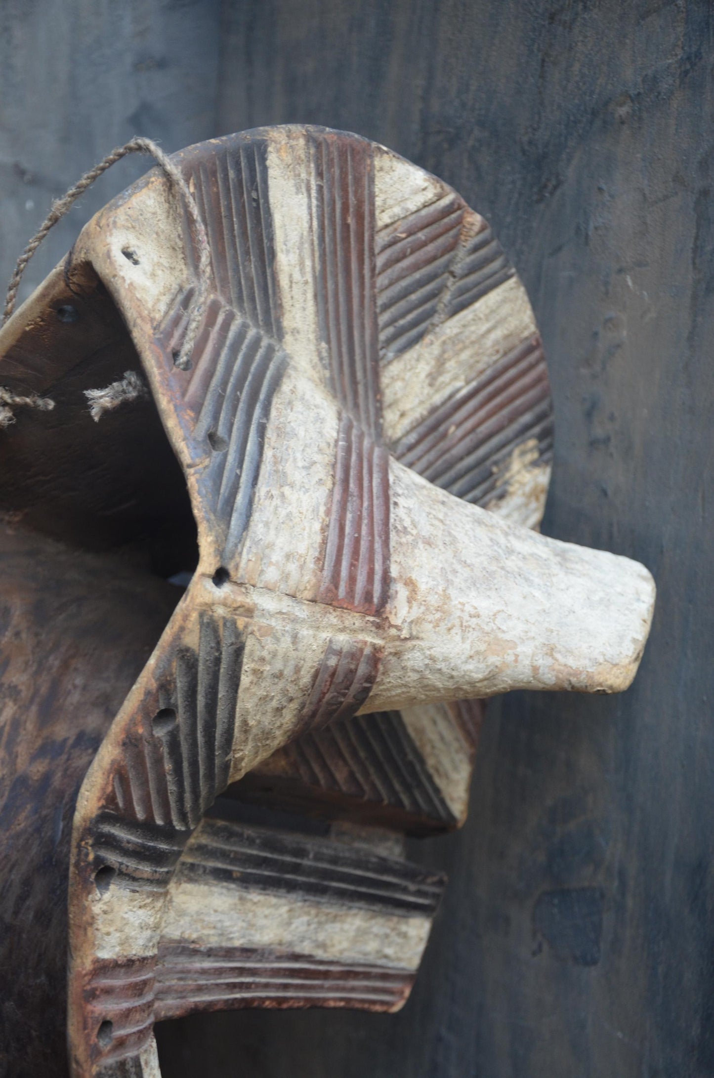 Songye Kifwebe Mask - 21" Authentic Male Masoko Mask, Large Congo Tribal Wall Sculpture and African Collectible Art