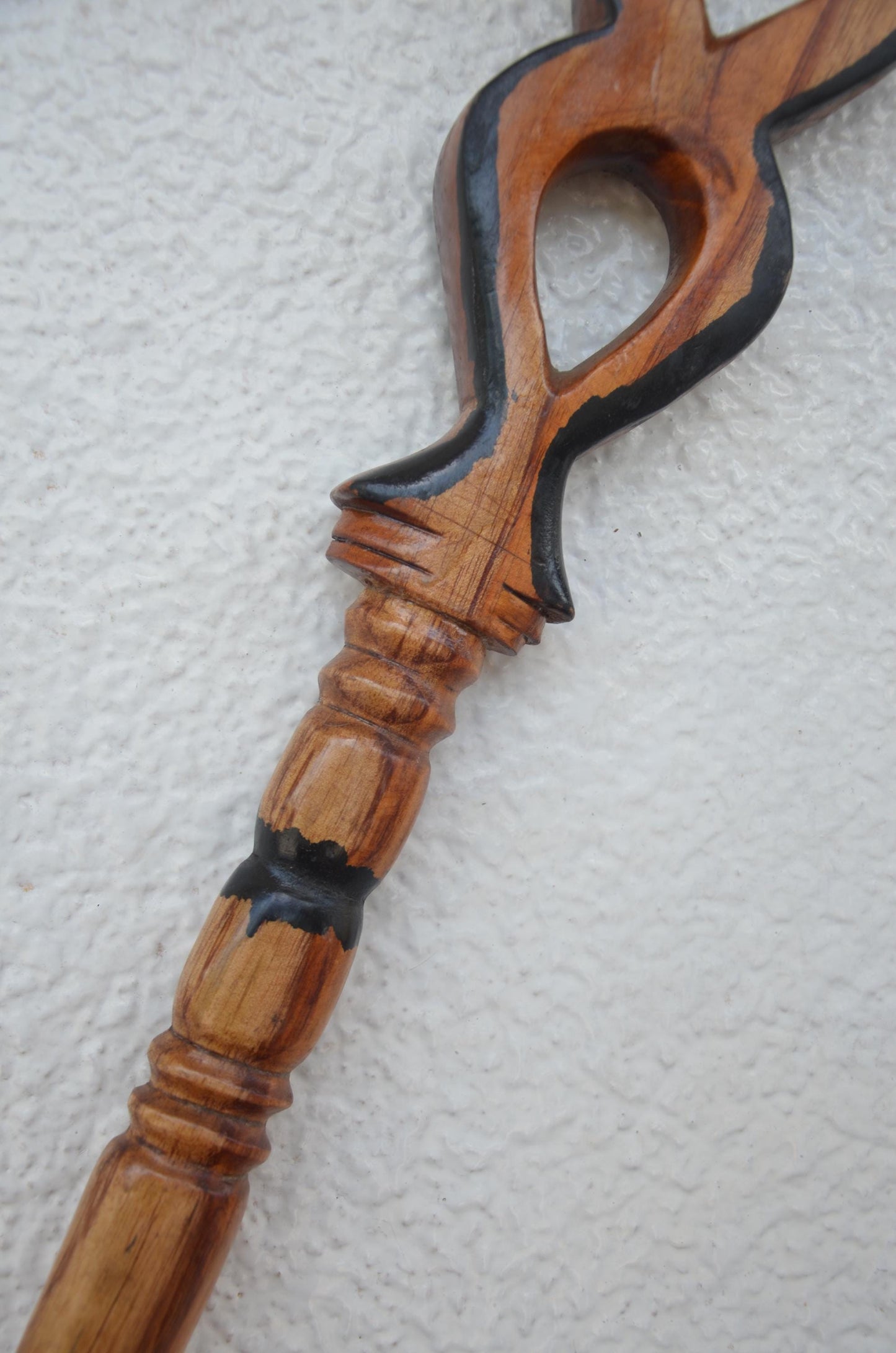 Handcrafted African Royal Walking Stick | Traditional Wooden Cane and Staff