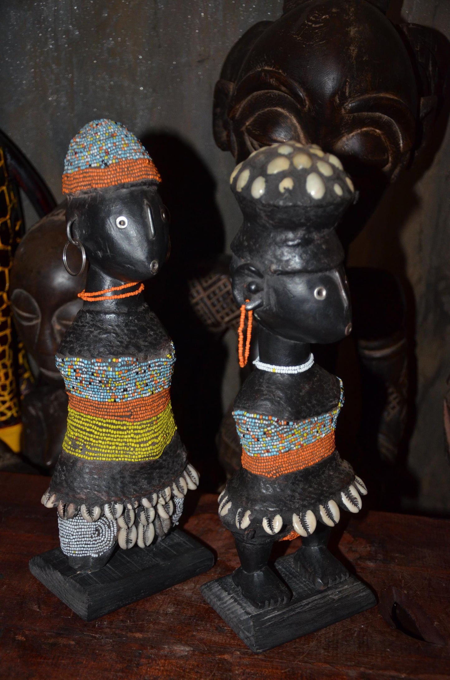 Authentic Namji Beaded Fertility Doll | Cameroonian Tribal Art