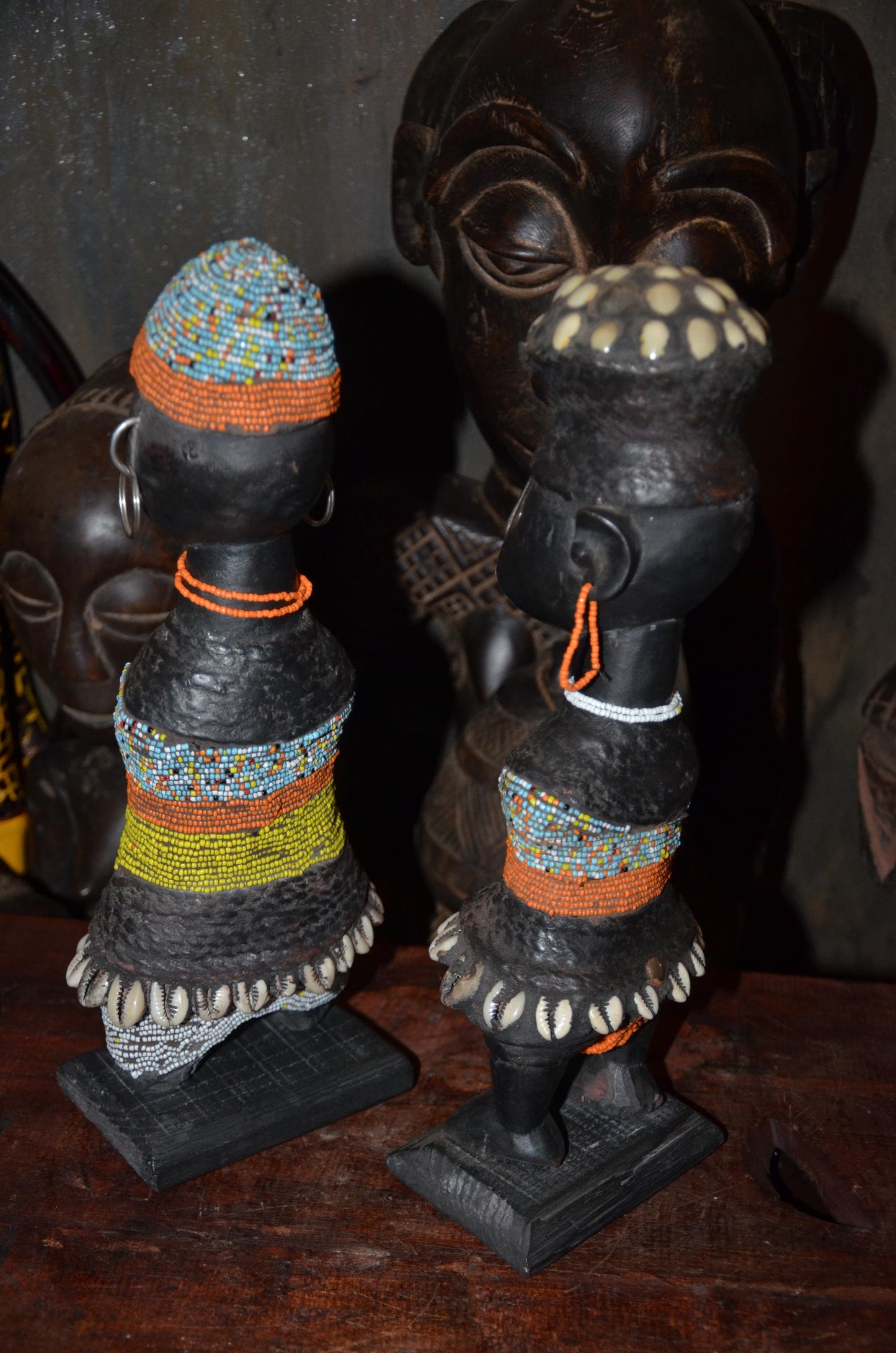 Authentic Namji Beaded Fertility Doll | Cameroonian Tribal Art