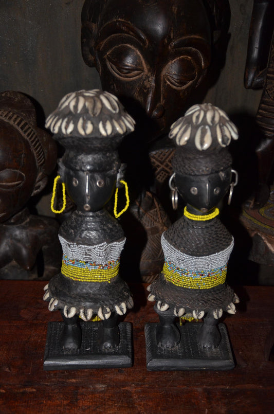 Authentic Namji Beaded Fertility Doll | Cameroonian Tribal Art