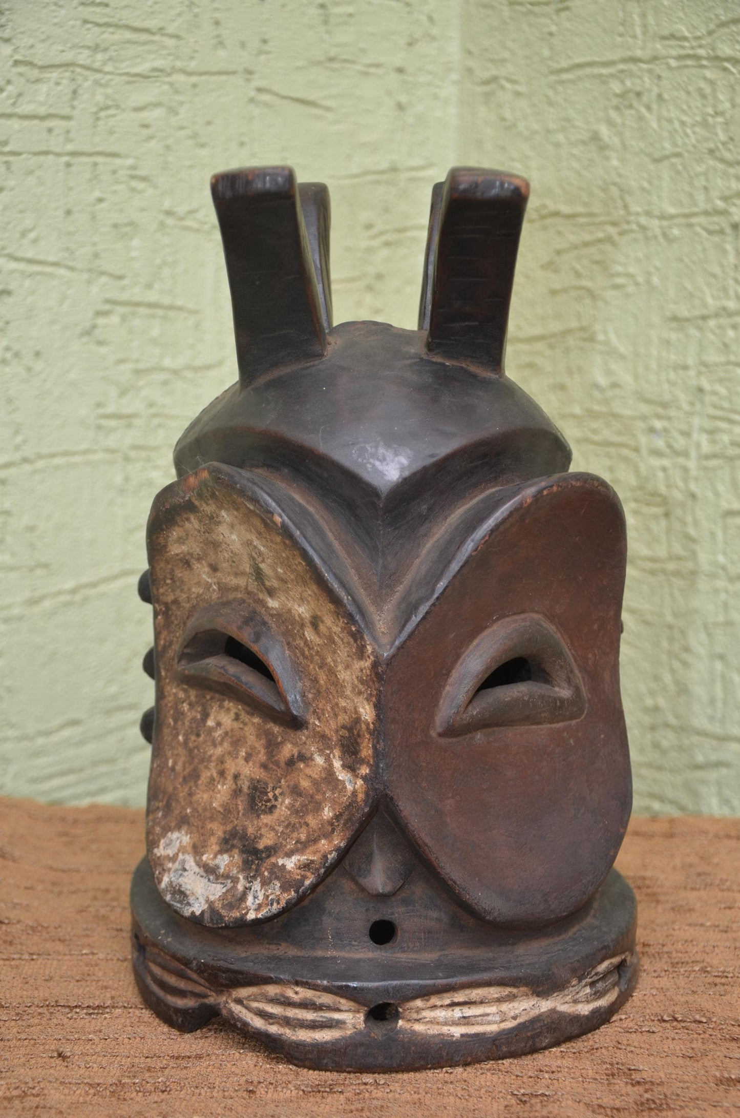Authentic Lulua Helmet Mask | Congolese Tribal Art | Monumental