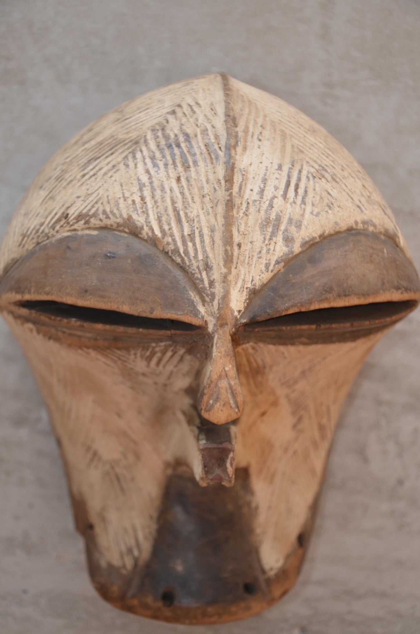 Authentic Female Songye Kifwebe Mask | Congo Tribal Art | Rounded