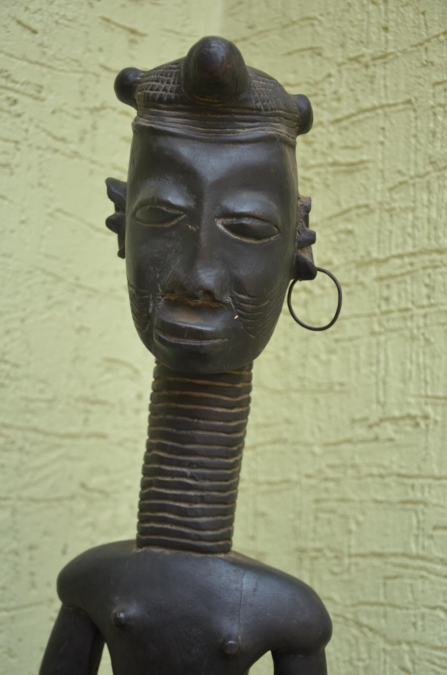 Kulango Tribal Figure â€“ 30" Hand-Carved Wood Ivory Coast Statue â€“ Art