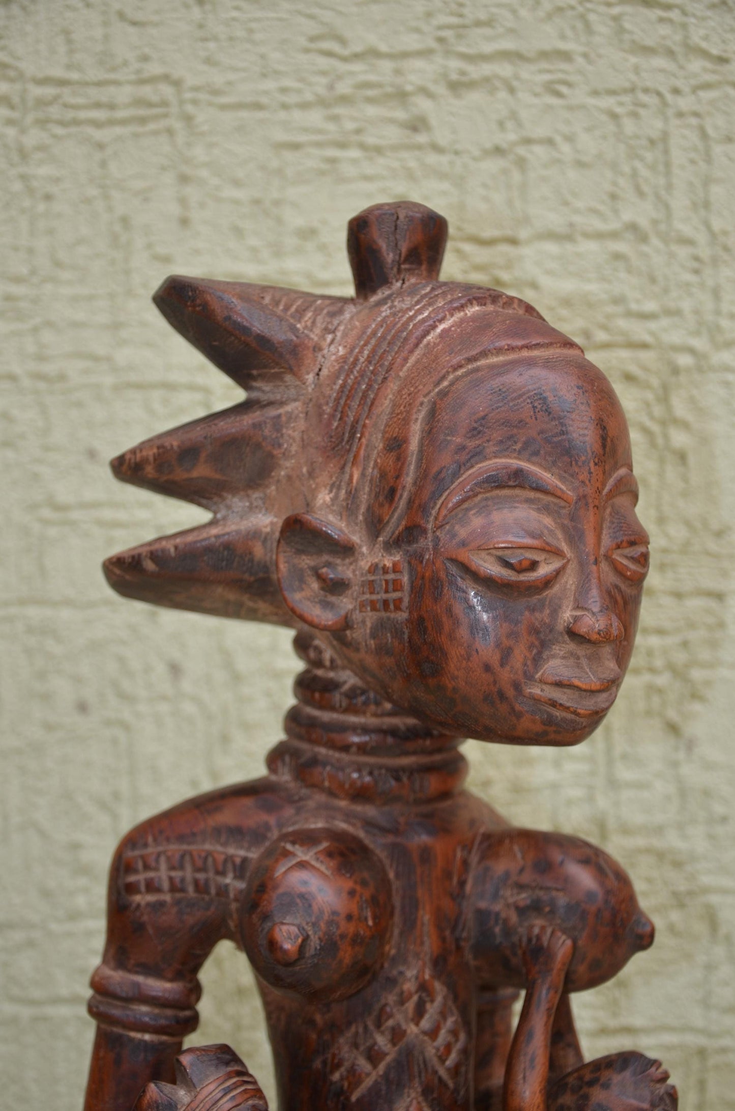 Yoruba Wooden Maternity Sculpture | African Tribal Art