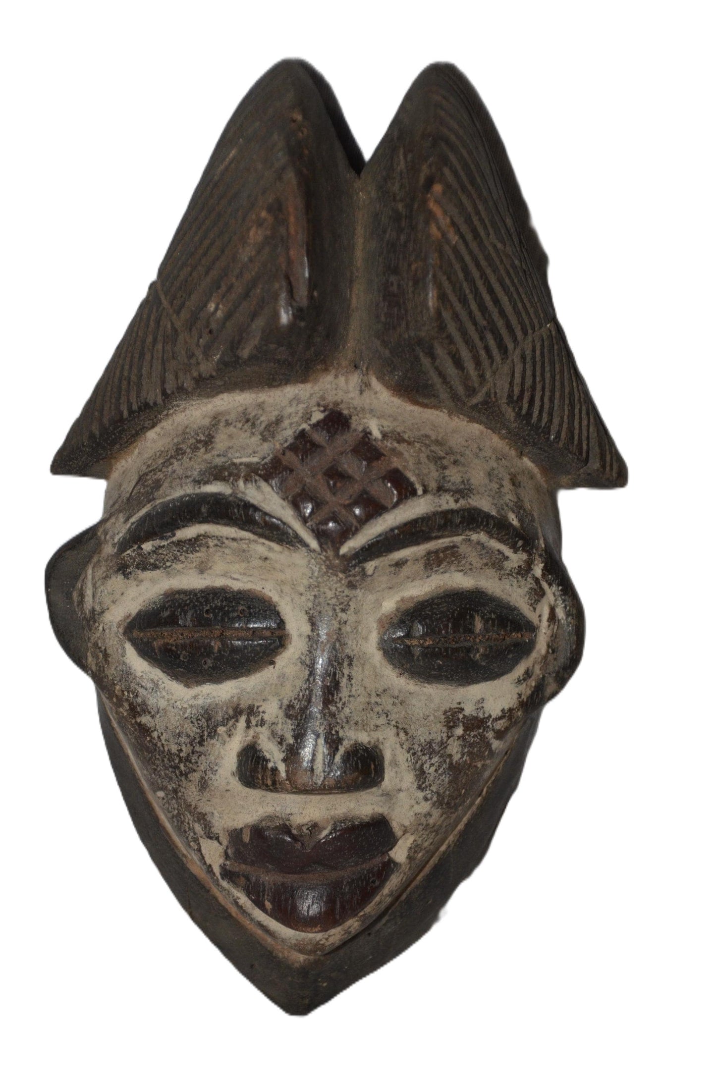 Authentic Bapunu Mask | Punu Tribal Art | Congolese Wood Wall Sculpture
