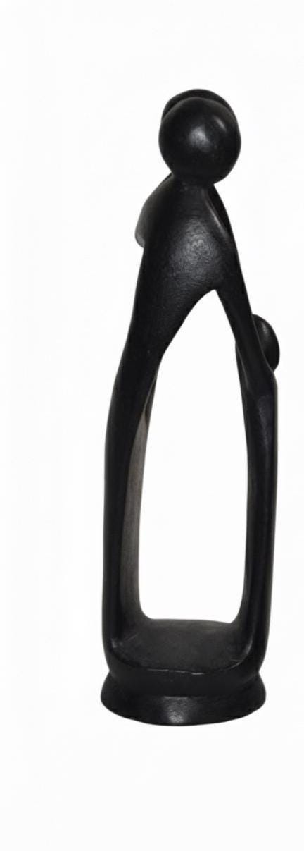 Rwandese Abstract Family – Hand-Carved Wooden Sculpture