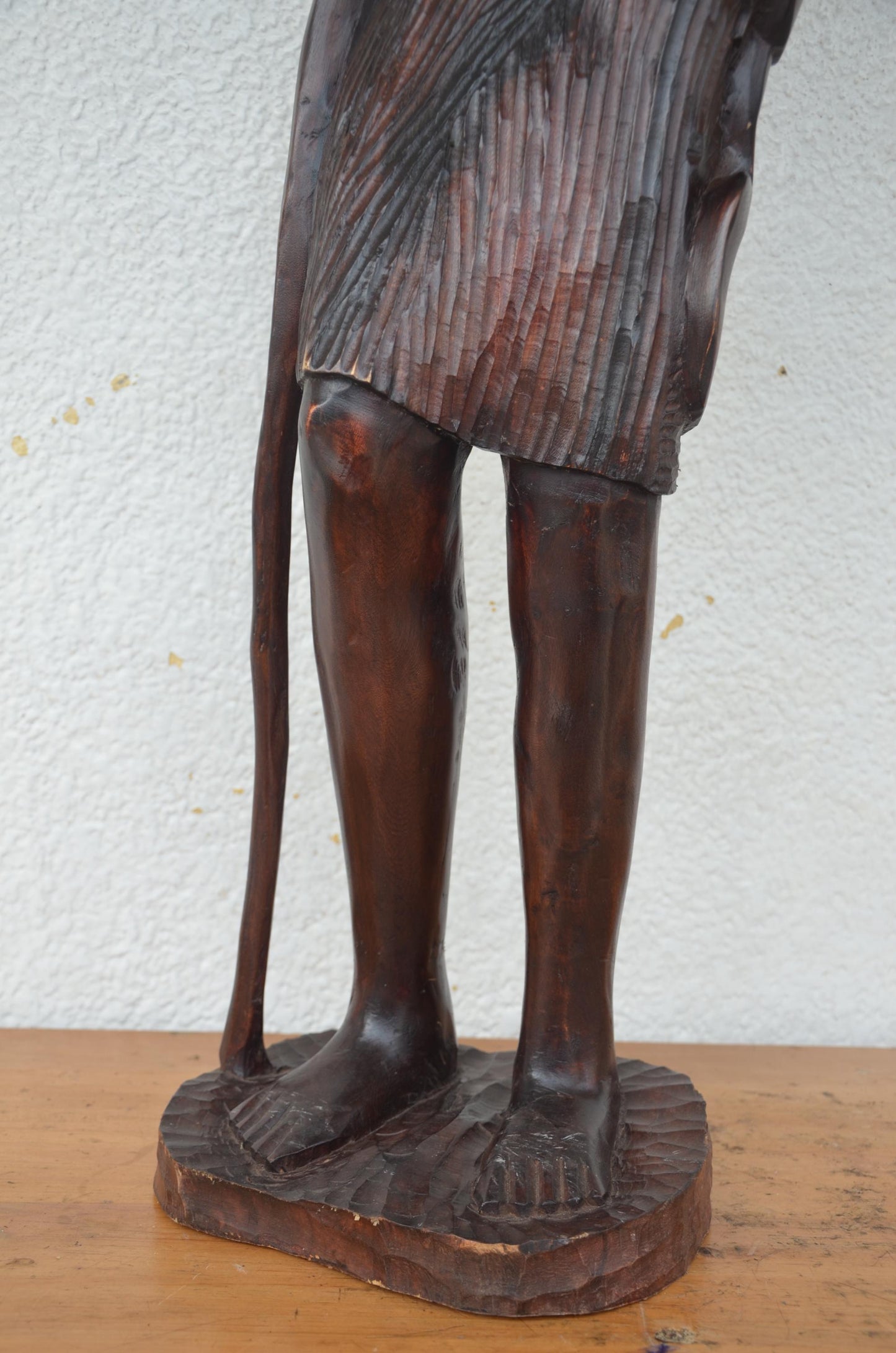 Hand-Carved Wooden Rwanyonga Fighter Statue | African Tribal Art Sculpture