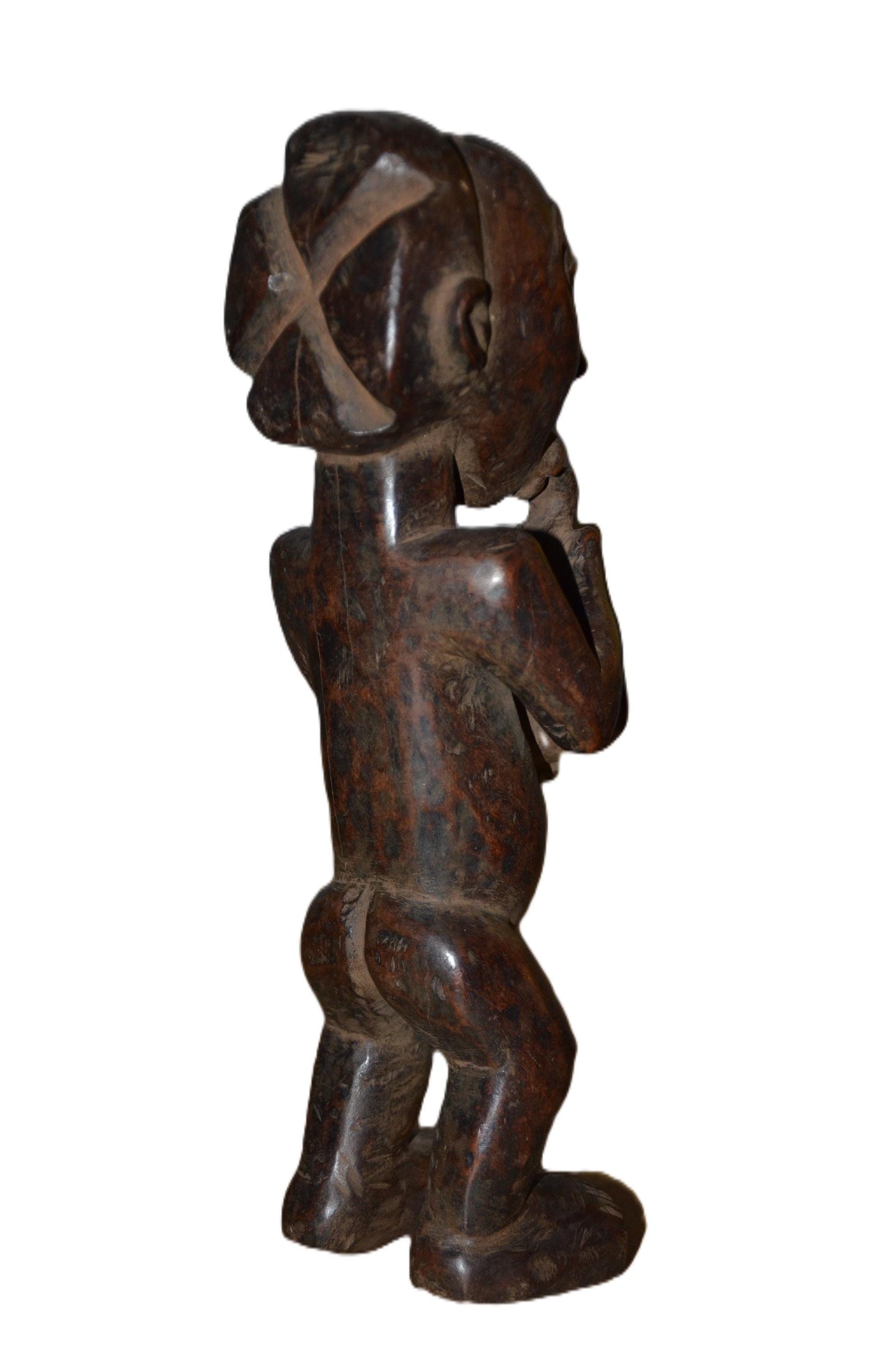 Authentic Hemba Statue | Tribal Musician Figure | Hand-Carved Wood Art