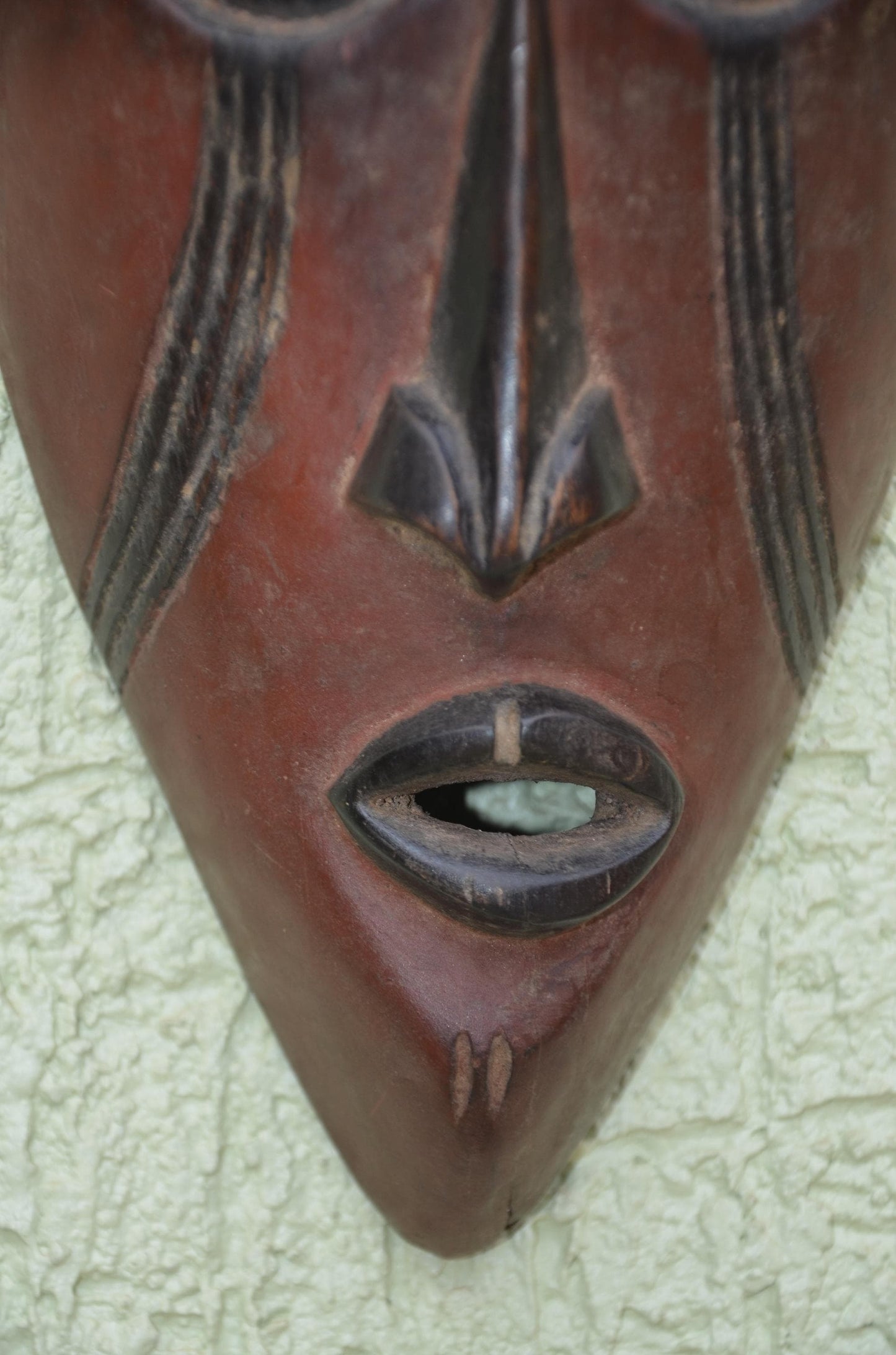 Senufo Kpeliye'e Mask | Hand-Carved African Hardwood Ancestor Sculpture, Angola Heritage Wall Art