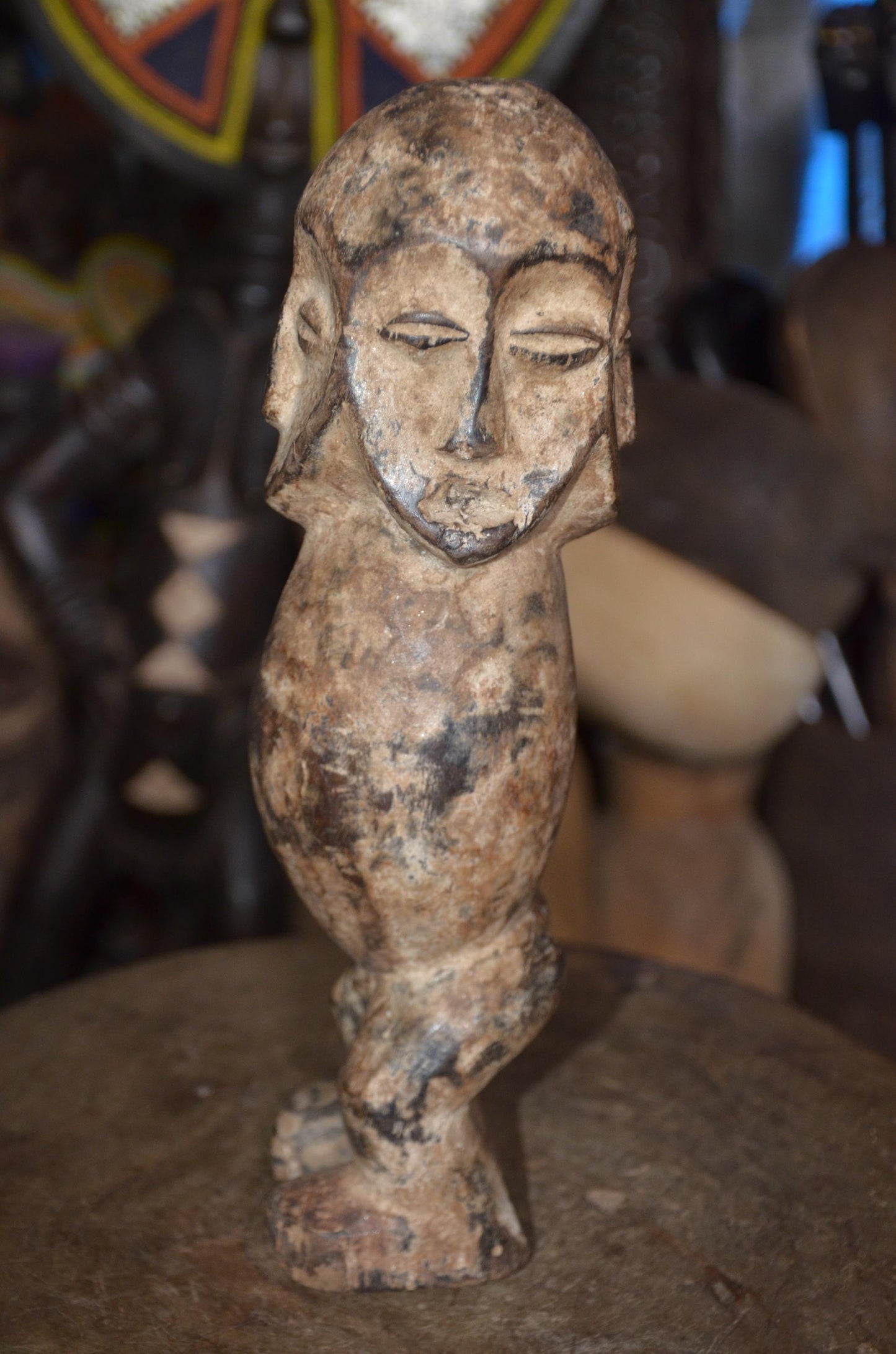 Authentic Lega Janus Figure | Multi-Headed Tribal Sculpture | Congolese Art