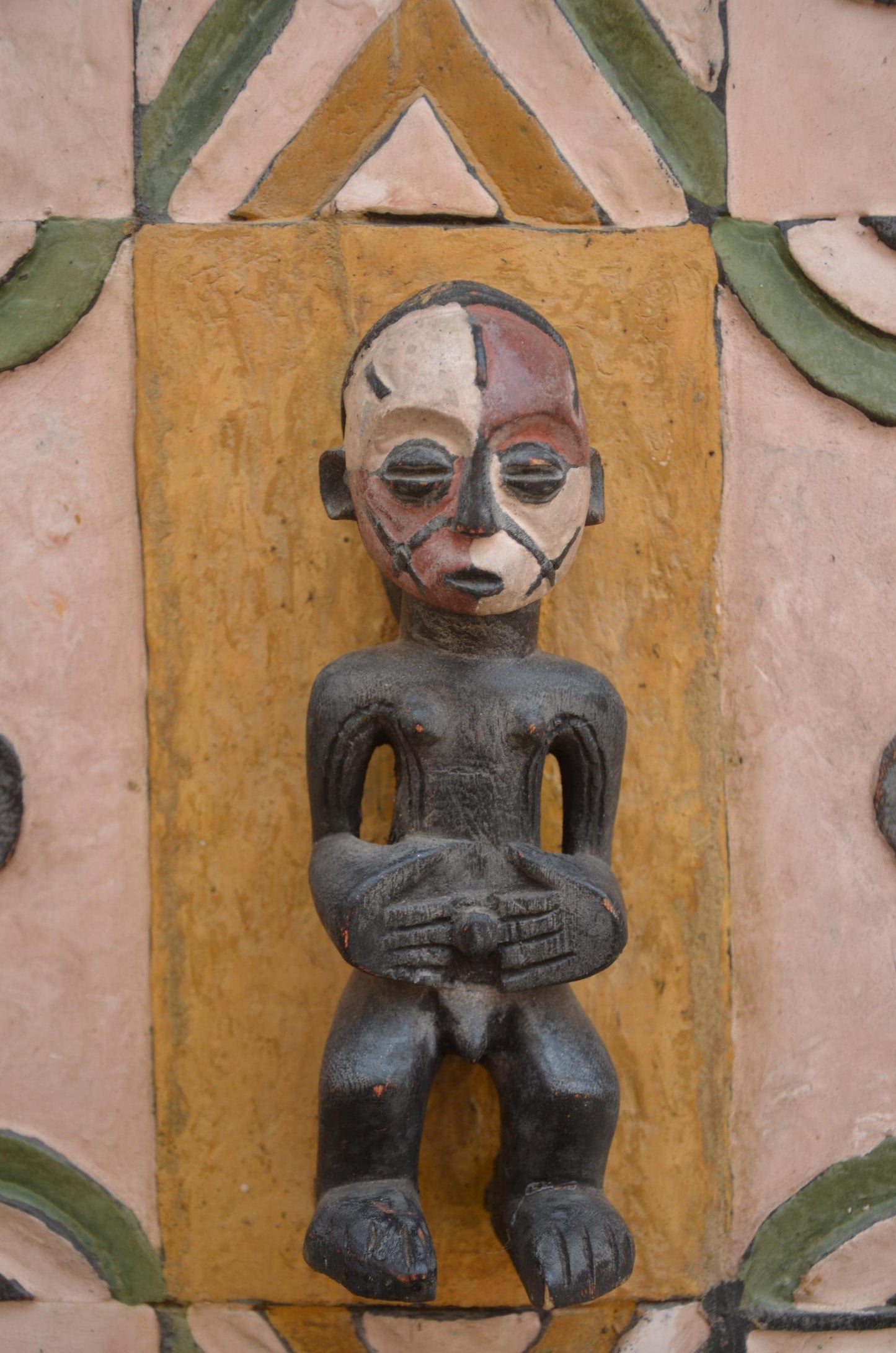 Authentic Large African Polychrome Mask Panel | Tribal Art