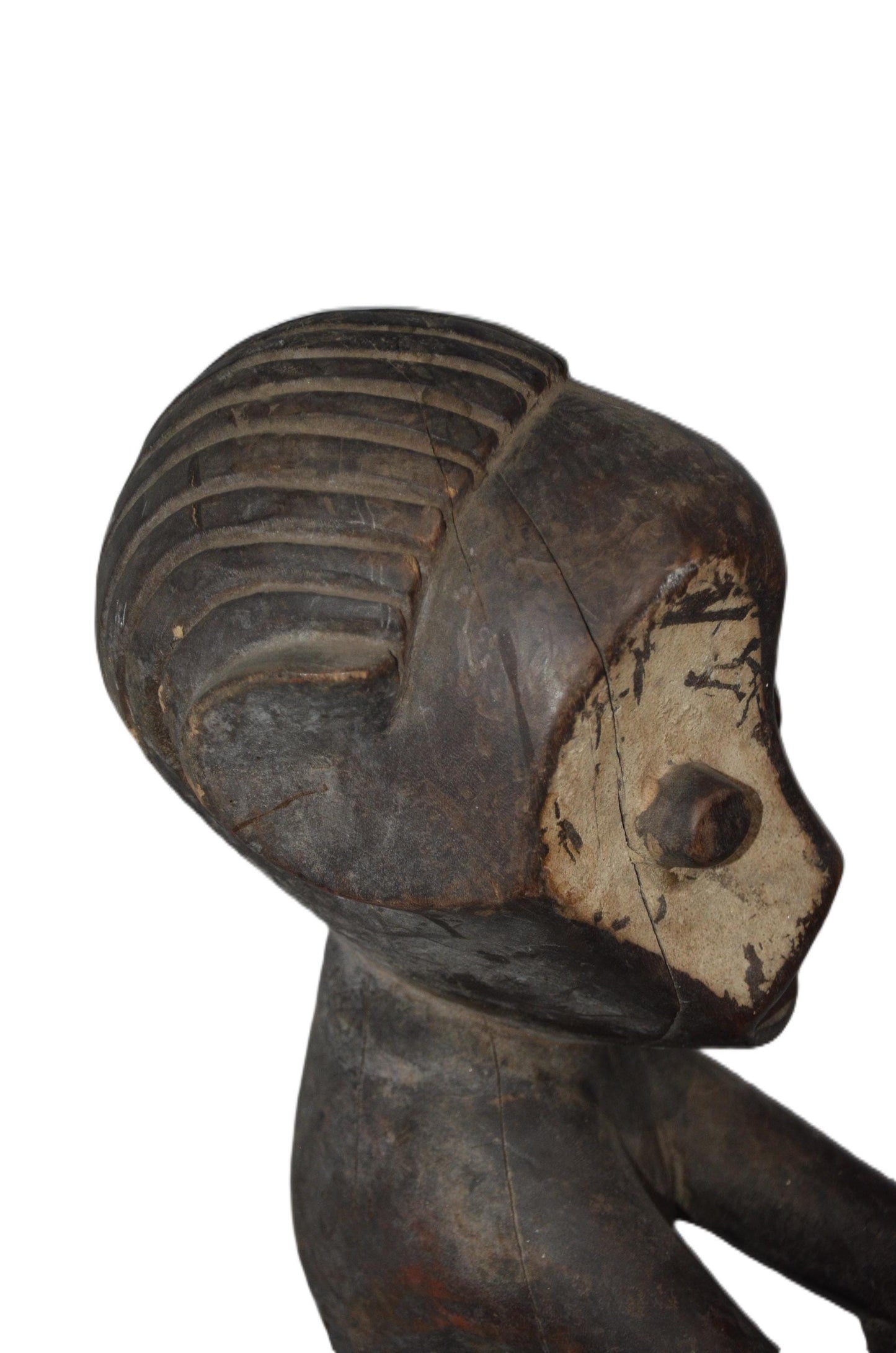 Motoko Statue – African Tribal Figure, Handcarved Wooden Art Decor