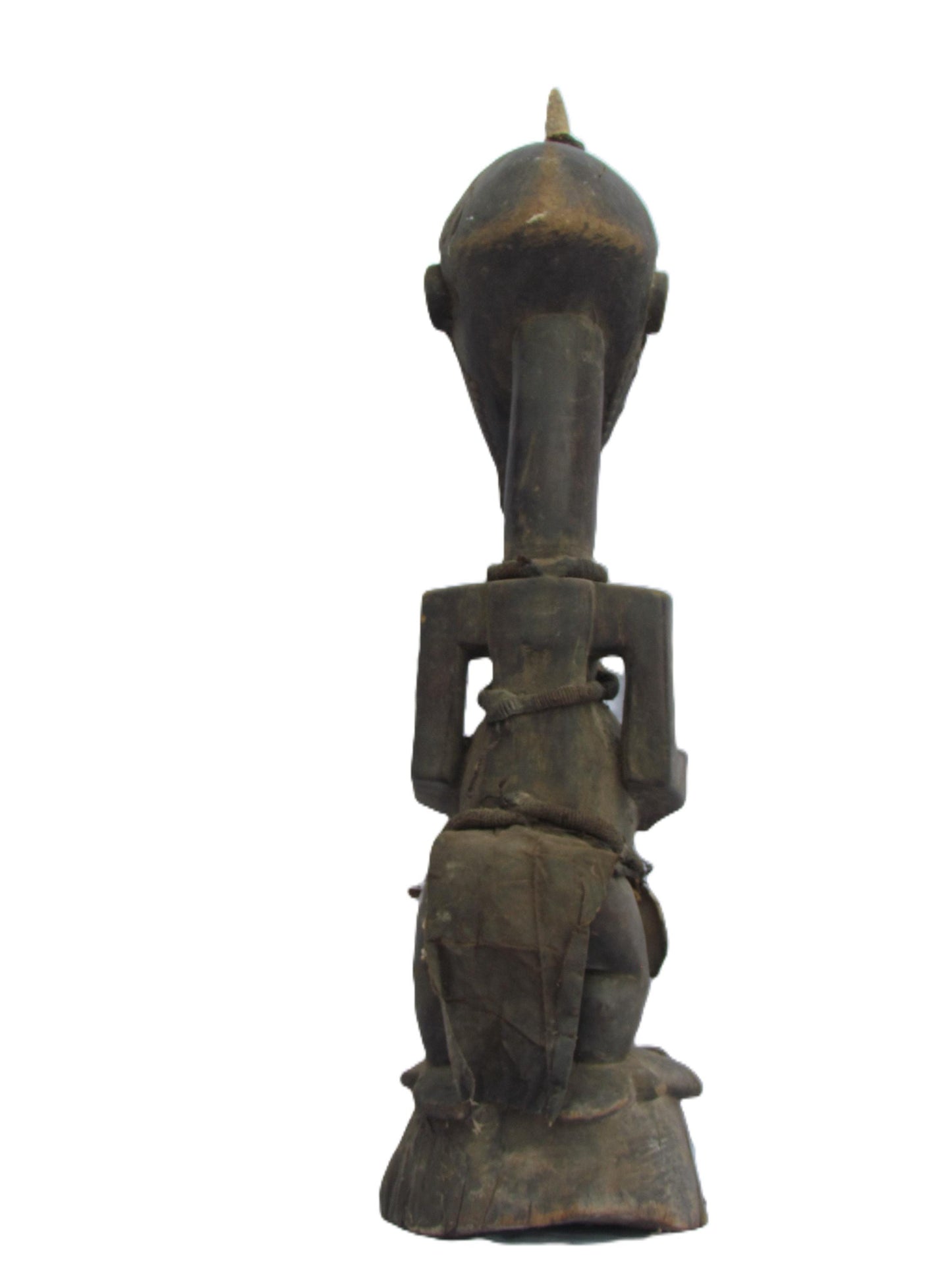Male Songye Statue – 34" Large Congo Power Figure Mankishi – Tribal Art