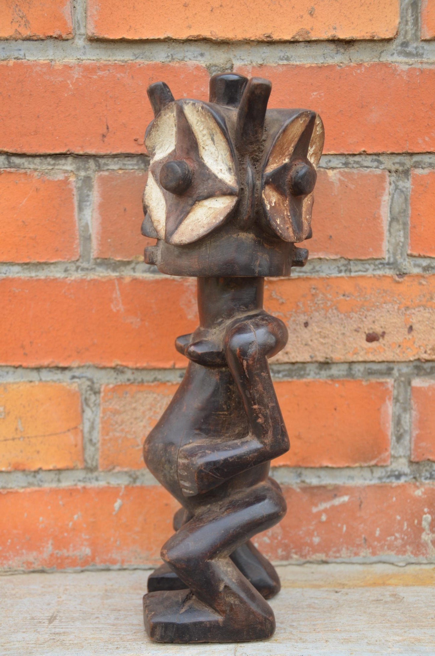Authentic Buyu/Bembe Ancestral Figure | Janiform Guardian