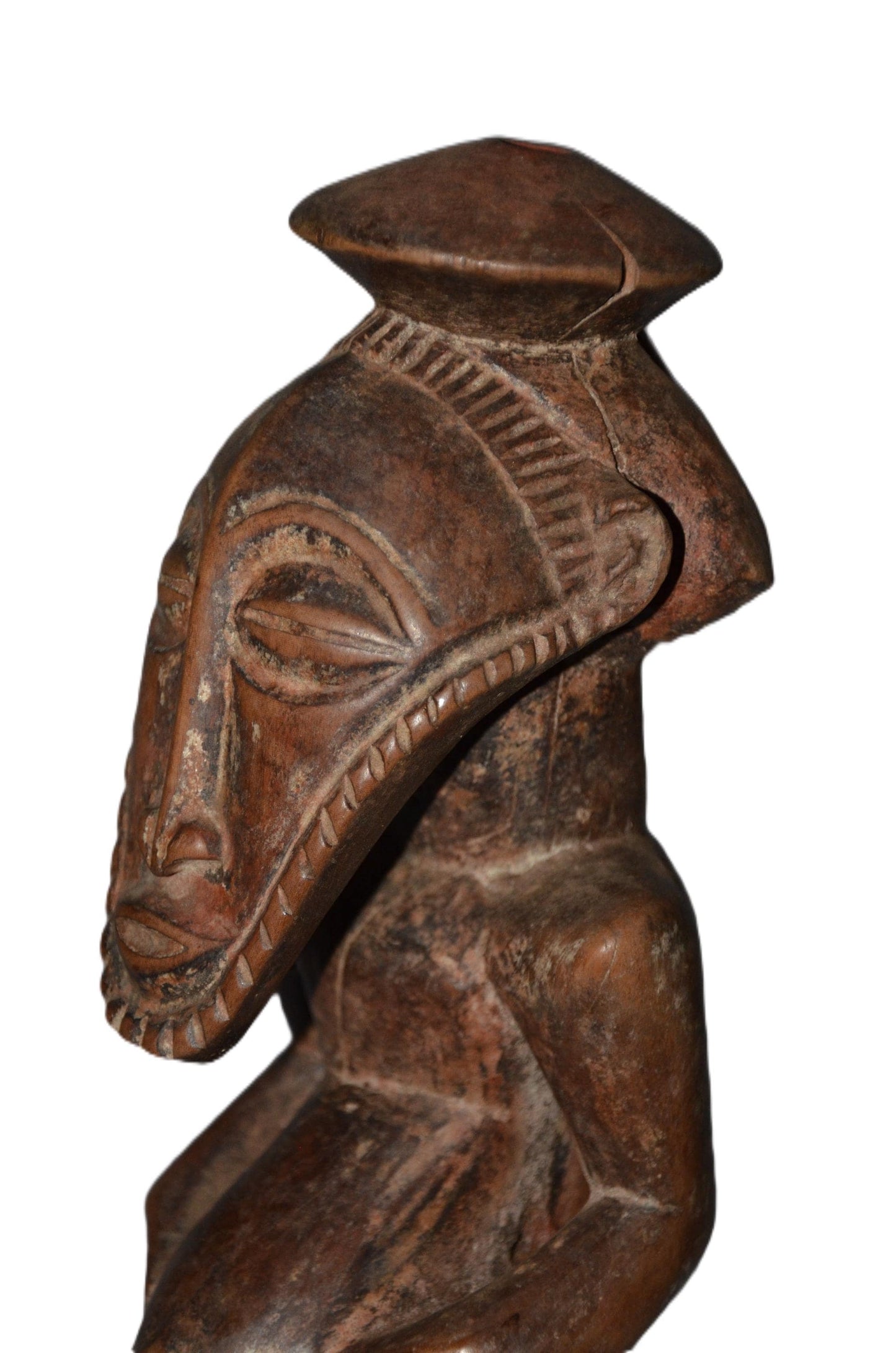 Authentic Lega Statue | Congolese Tribal Art | Hand-Carved Wood Sculpture