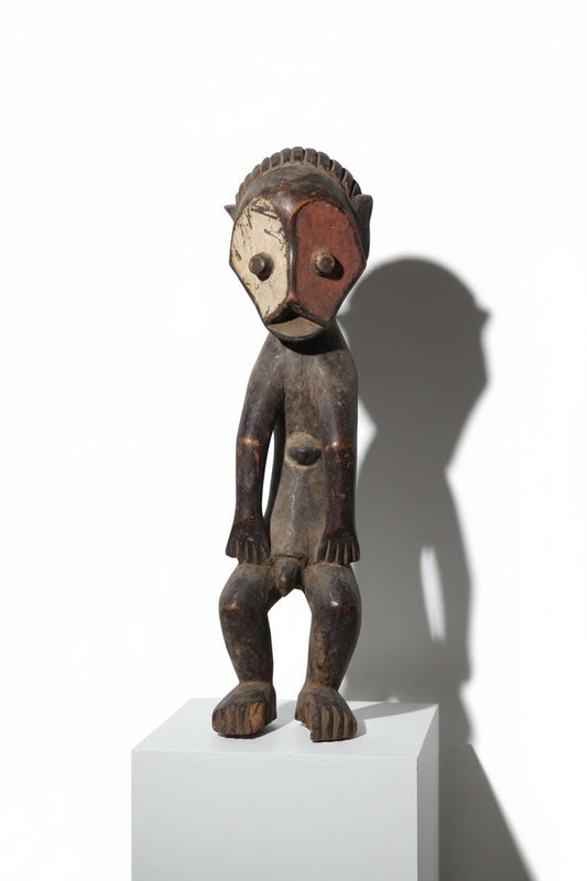 Motoko Statue – African Tribal Figure, Handcarved Wooden Art Decor