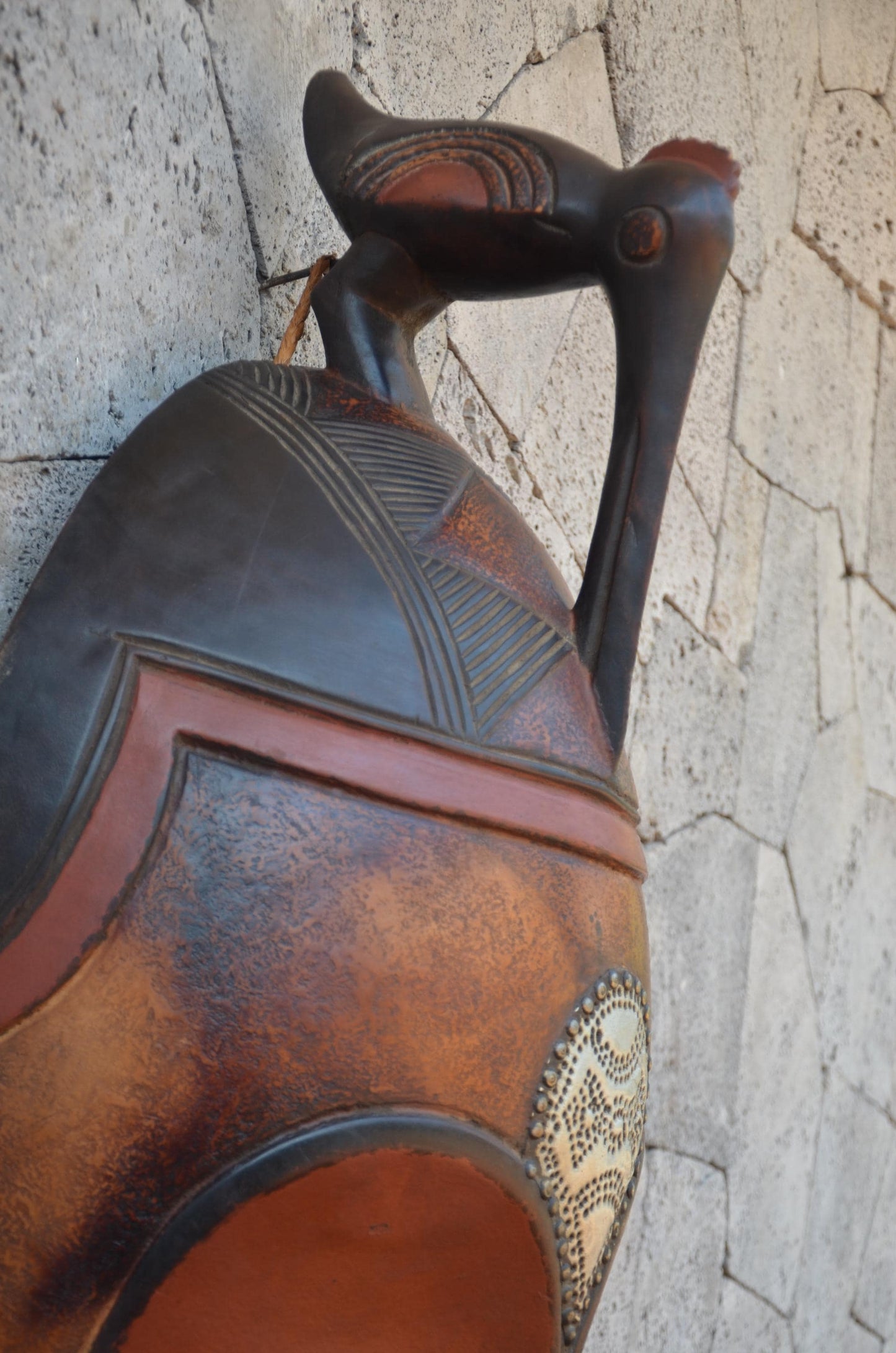 Authentic Ghanaian "Nsoromma" Mask | Star Motif Tribal Art