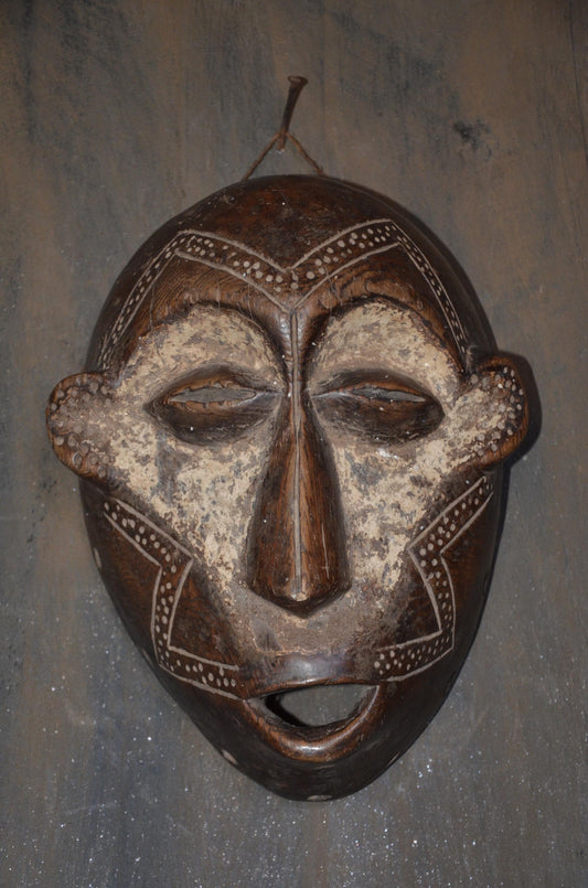 Authentic Bembe Mask | Congolese Tribal Art | Hand-Carved Wood