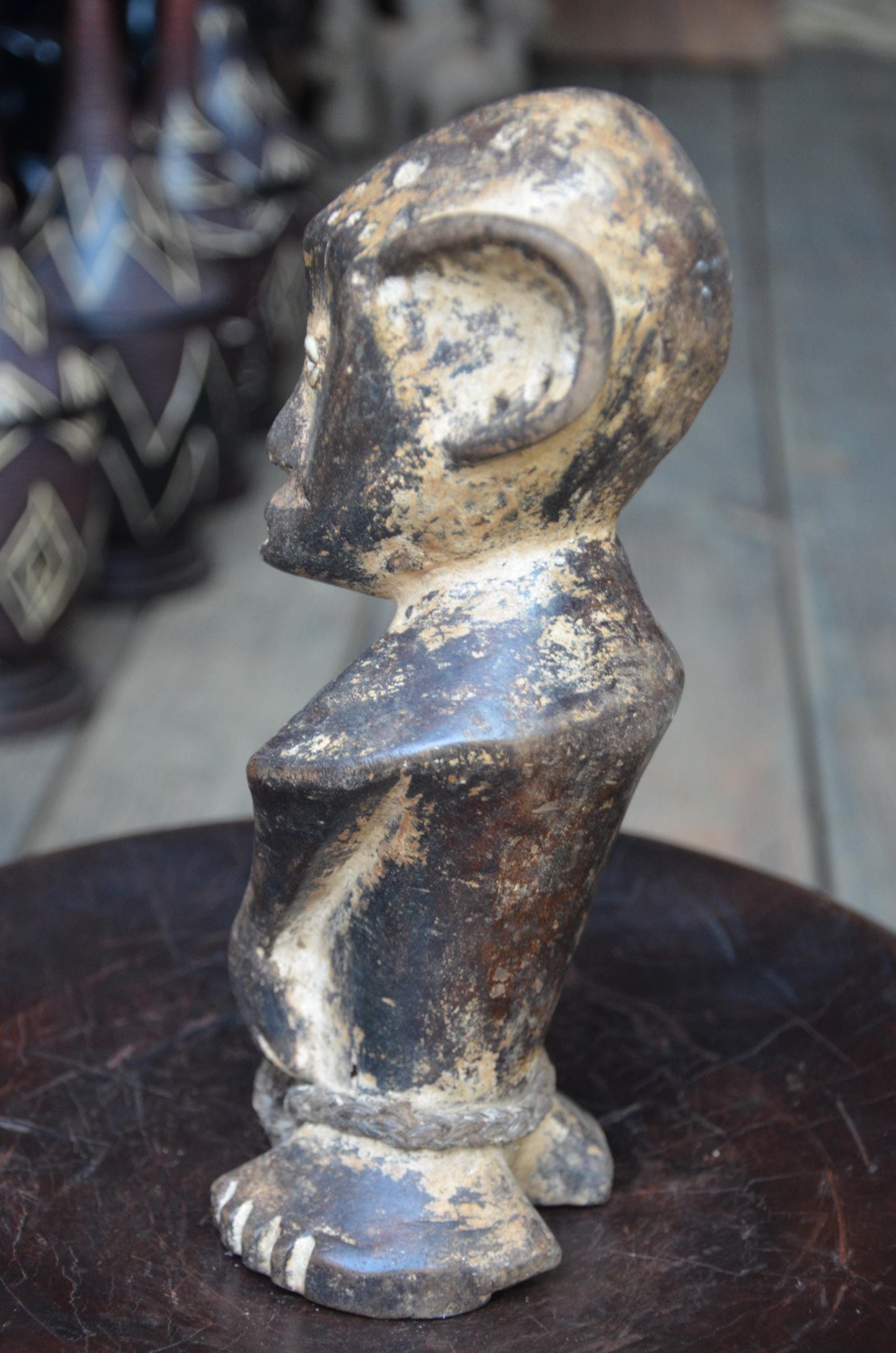 Authentic Lega Leopard Hybrid | Animal Sculpture | Tribal Wood Art
