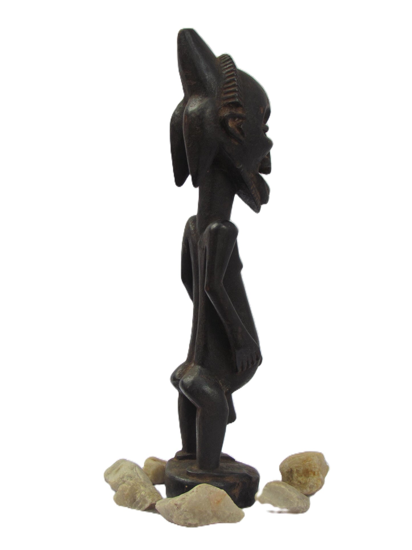 Figure d'ancêtre masculin Hemba – Sculpture tribale Singiti – Art africain sculpté à la main du Congo belge (RDC)