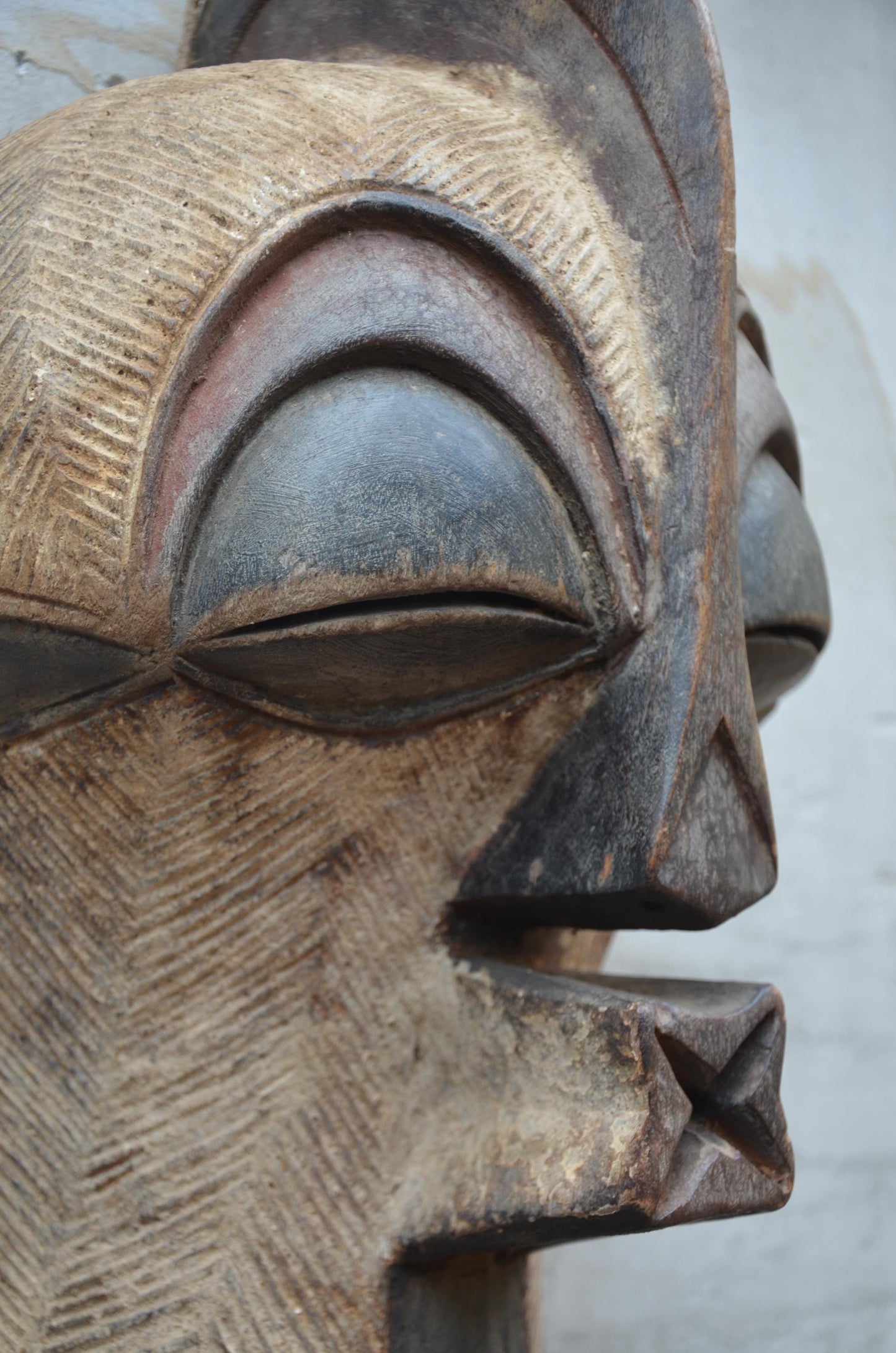 Authentic Male Songye Kifwebe Mask | Congo Tribal Art | Crested
